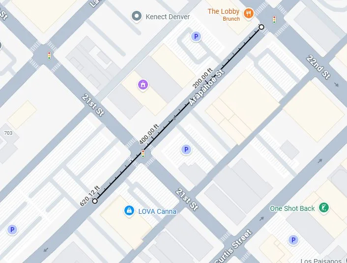 Based on Google Maps' distance measuring tool, I feel confident in saying I cleared 200 yards.