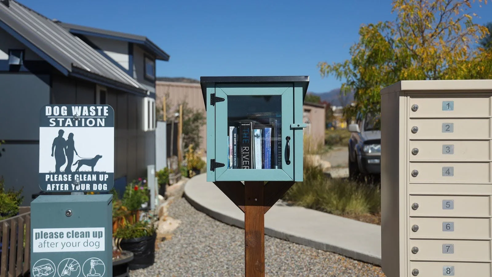 Little free library at Escalante Village. Photo: Ziyi Xu, Rocky Mountain PBS