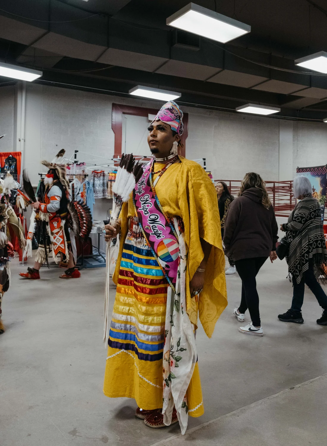 Fentress LeBeau is Two-Spirit royalty of the Oceti Sakowin, or the Seven Council Fires. Two-Spirit people represent a third gender identity recognized by some tribes. Photo: Peter Vo, Rocky Mountain PBS