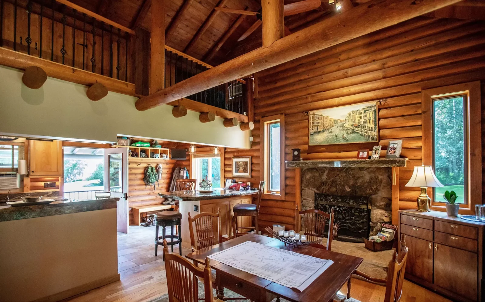 A photo of the home's interior before it was moved. Photo courtesy of Sue Allon