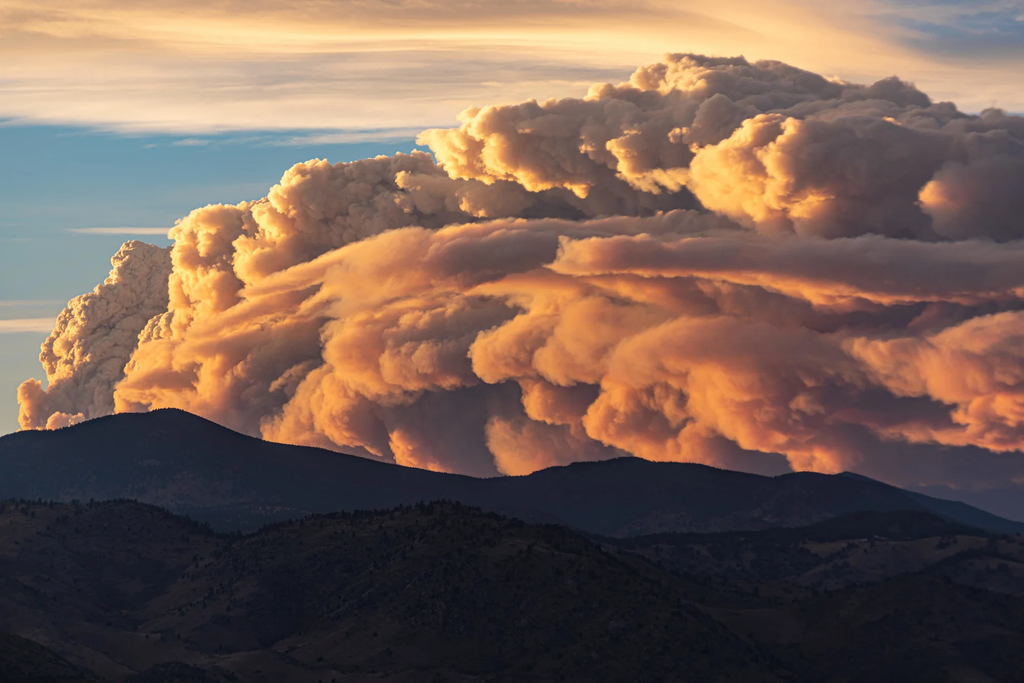 Smoke column on the 2020 East Troublesome Fire in Colorado. Photo courtesy the Bureau of Land Management