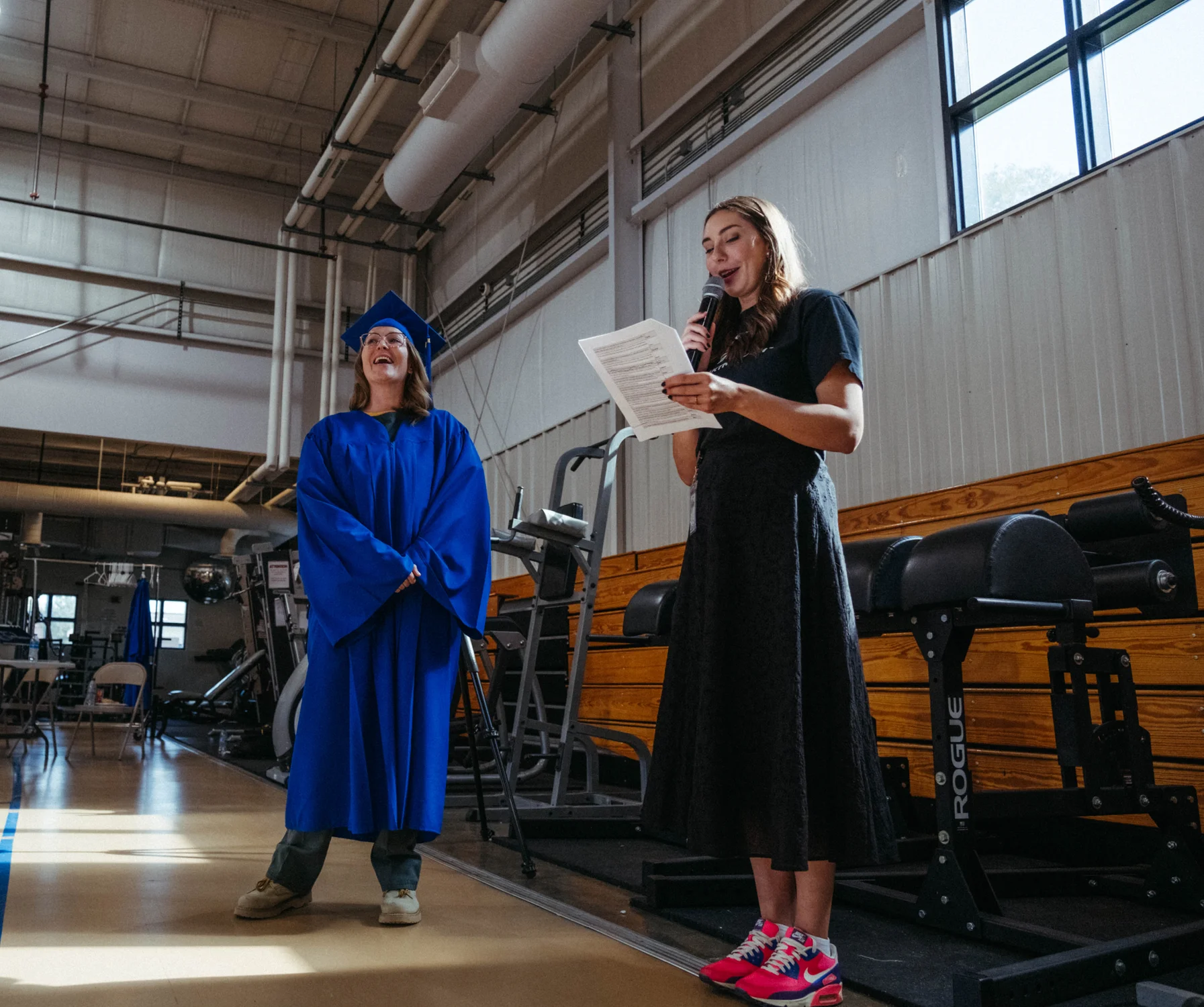 Vanessa was the last graduate in her cohort to walk up to receive her certificate. Photo: Peter Vo, Rocky Mountain PBS