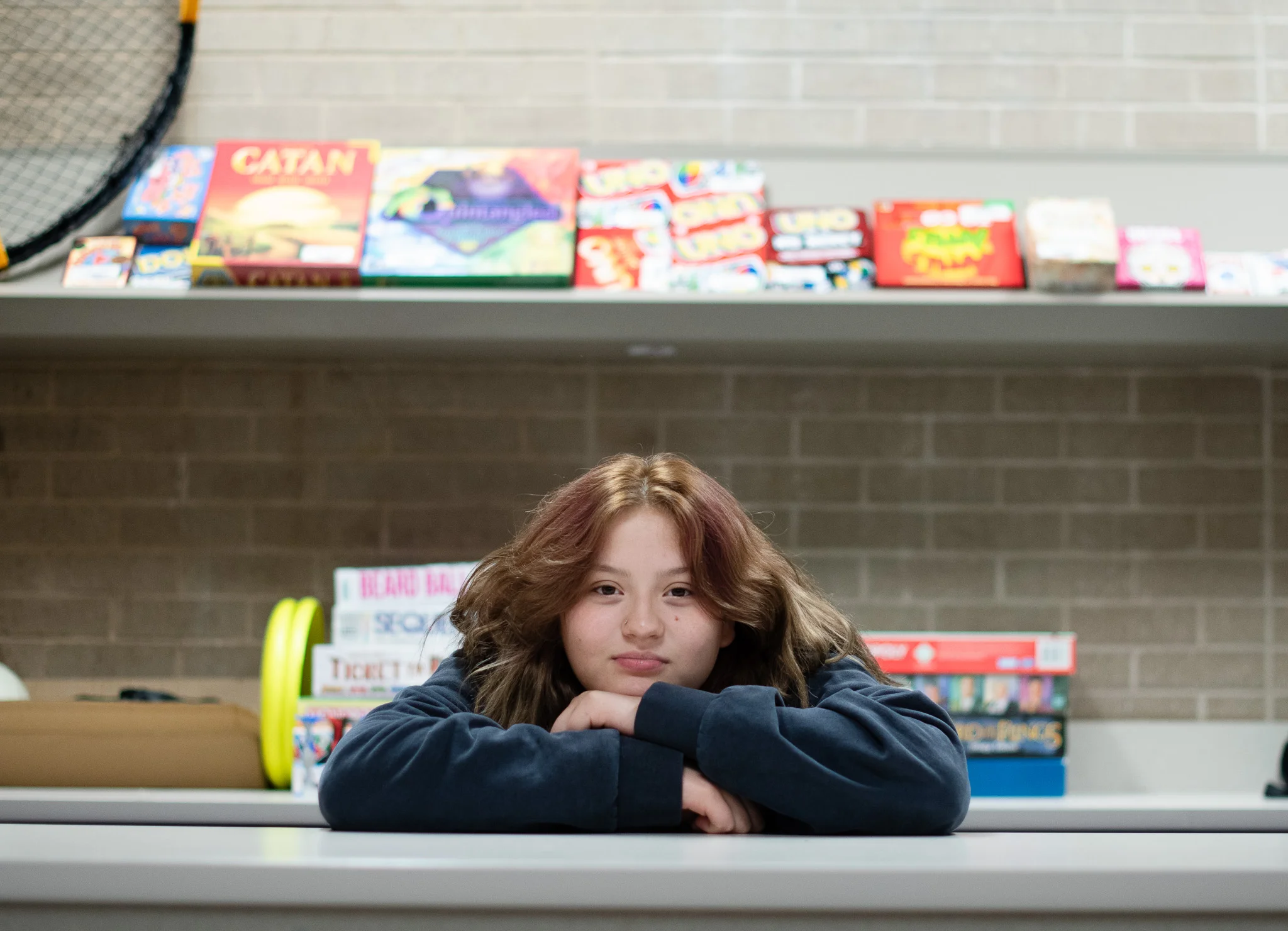 Carmen Holguin runs the commissary at Centaurus High. Students can check out games, frisbees and Spikeball nets during lunchtime. Photo: Cormac McCrimmon, Rocky Mountain PBS