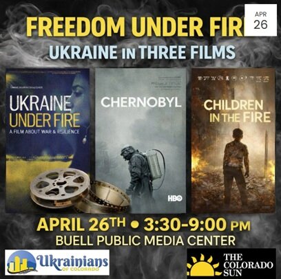 A poster for Ukrainians for Colorado event