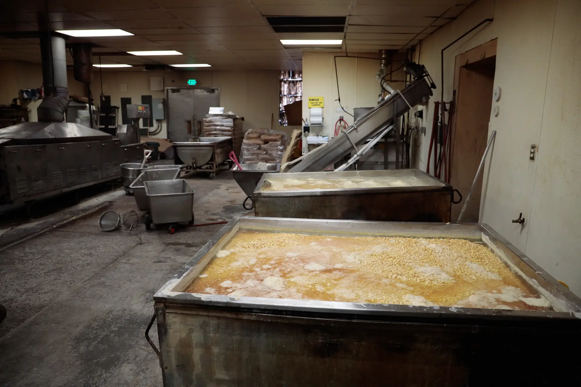 La Popular cooks dried corn that workers will grind into masa. Photo: Cormac McCrimmon, Rocky Mountain PBS