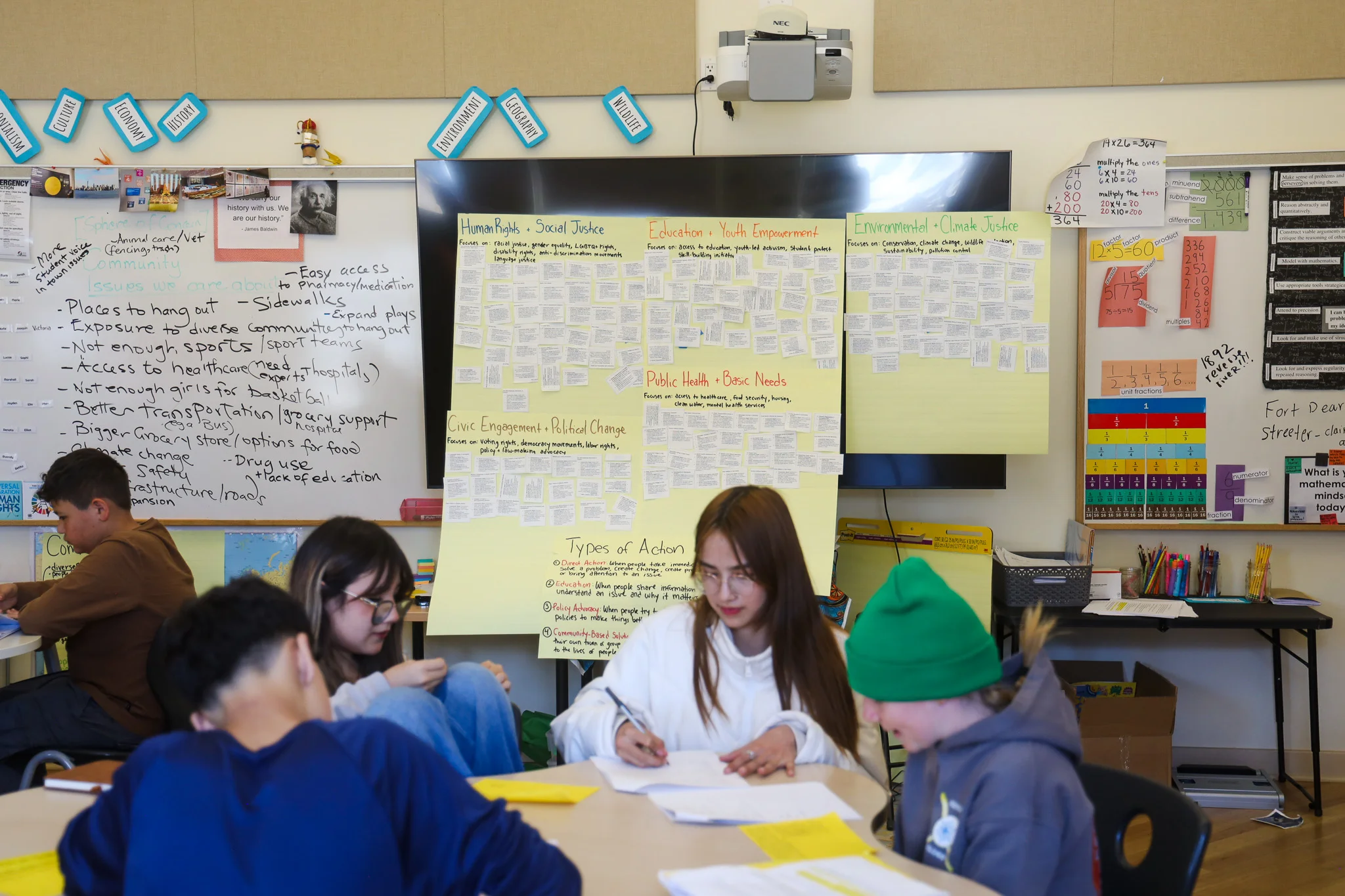 The scene inside humanities class. Photo: Ziyi Xu, Rocky Mountain PBS