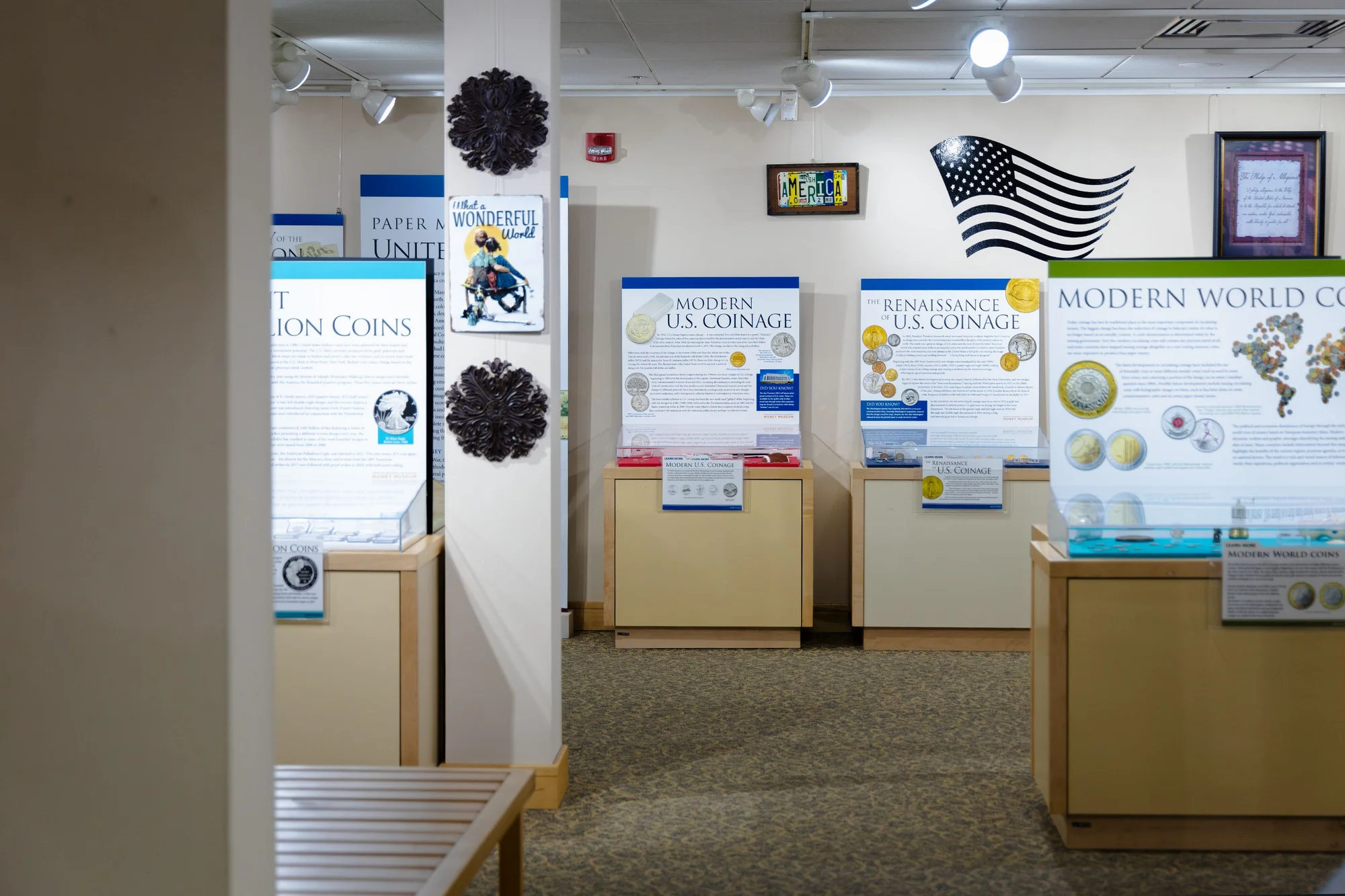 Downstairs, the Money Museum features a detailed display of United States coins through the Revolutionary War era to the modern day. Photo: Chase McCleary, Rocky Mountain PBS