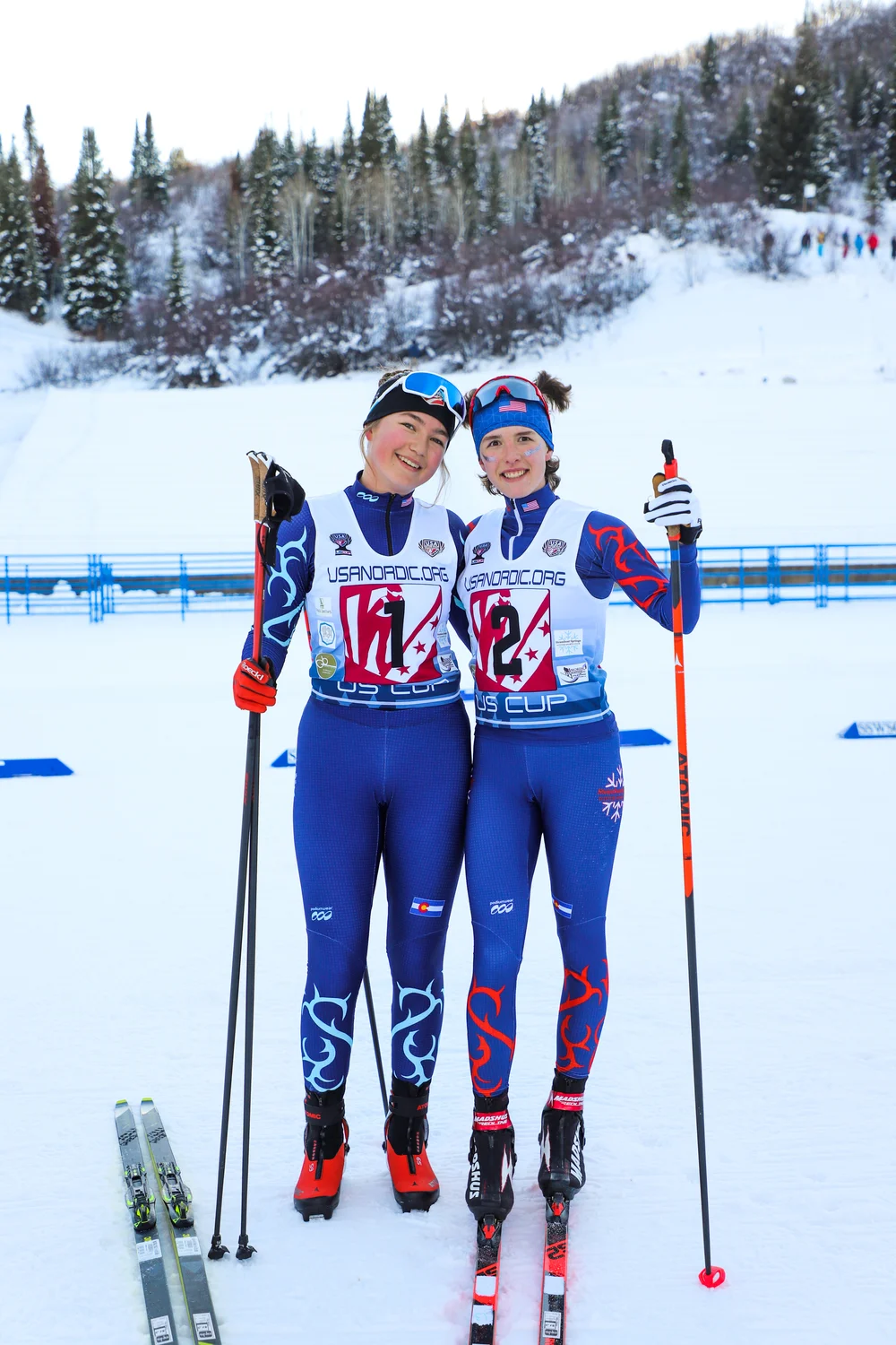 Ella Wilson and Haley Brabec both want to make it to the Olympics someday, but neither are going to quit. Haley says, "I continued to keep going because the reason I was doing it was not, 'I'm gonna go to the Olympics,' it was, 'I really love this sport. I want to keep doing it.'" Photo courtesy Danielle Zimmerer