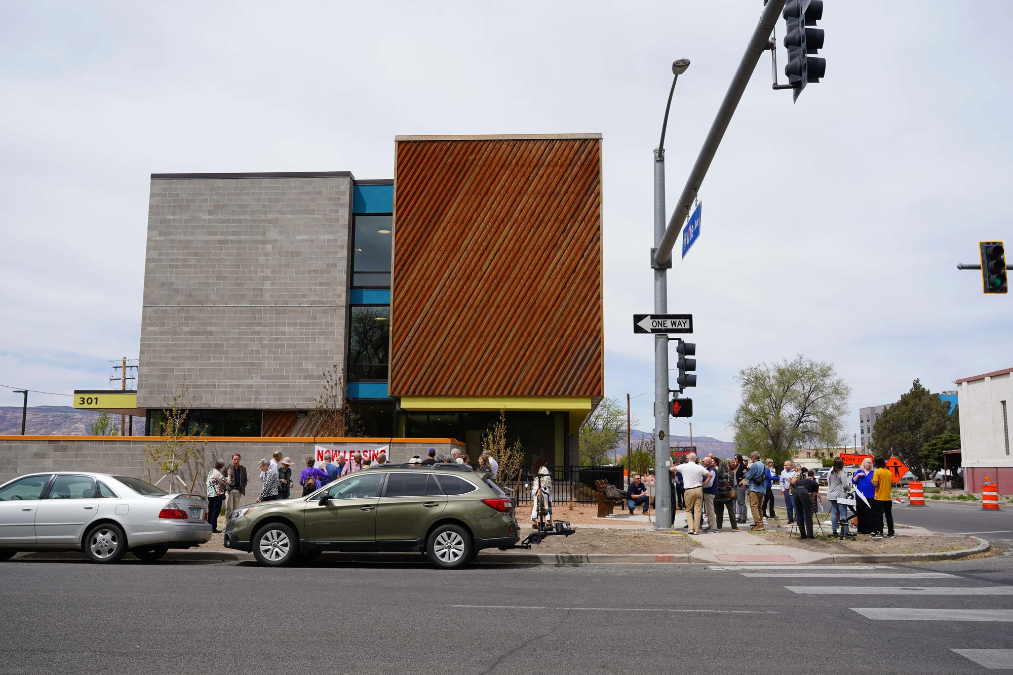 Mother Teresa Place on the corner of 4th Street and Ute Avenue after a dedication ceremony on April 24, 2025. Photo: Joshua Vorse, Rocky Mountain PBS