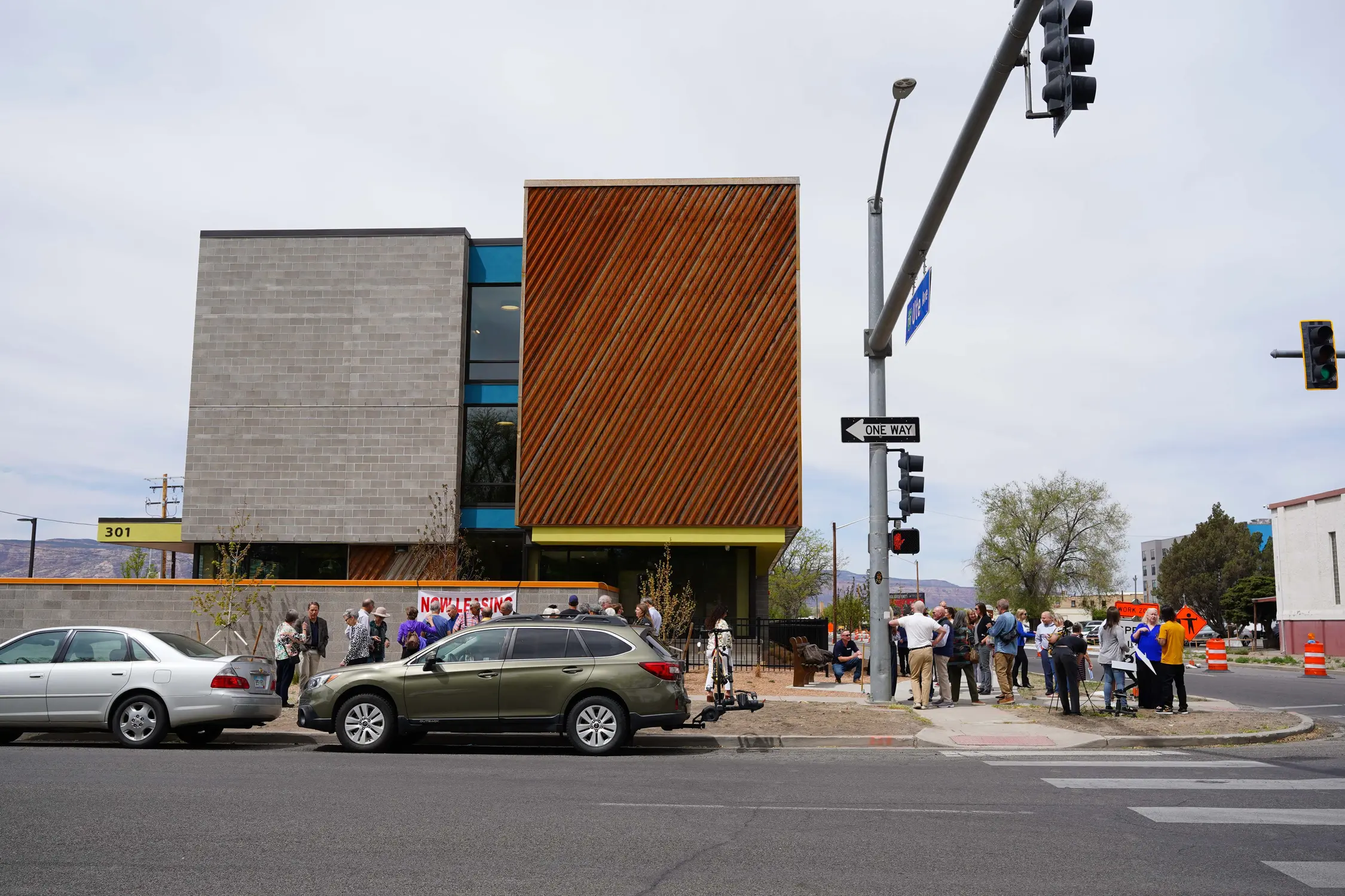 Mother Teresa Place on the corner of 4th Street and Ute Avenue after a dedication ceremony on April 24, 2025. Photo: Joshua Vorse, Rocky Mountain PBS