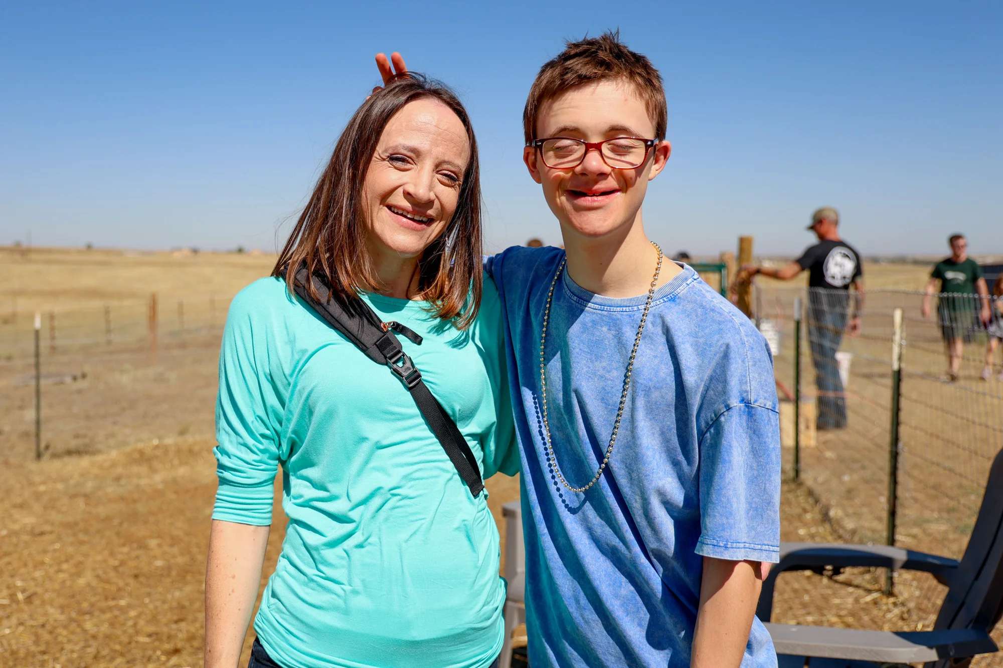 Ashton, 15, who has Down syndrome, visits T21 Sensory Ranch with his mother, Kristen Scheppers from Lakewood. Photo: Priya Shahi, Rocky Mountain PBS