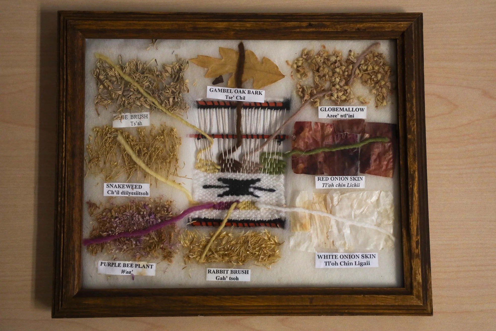 An example of a Navajo Dye Chart by artist Christine Lewis. Photo: Ziyi Xu, Rocky Mountain PBS