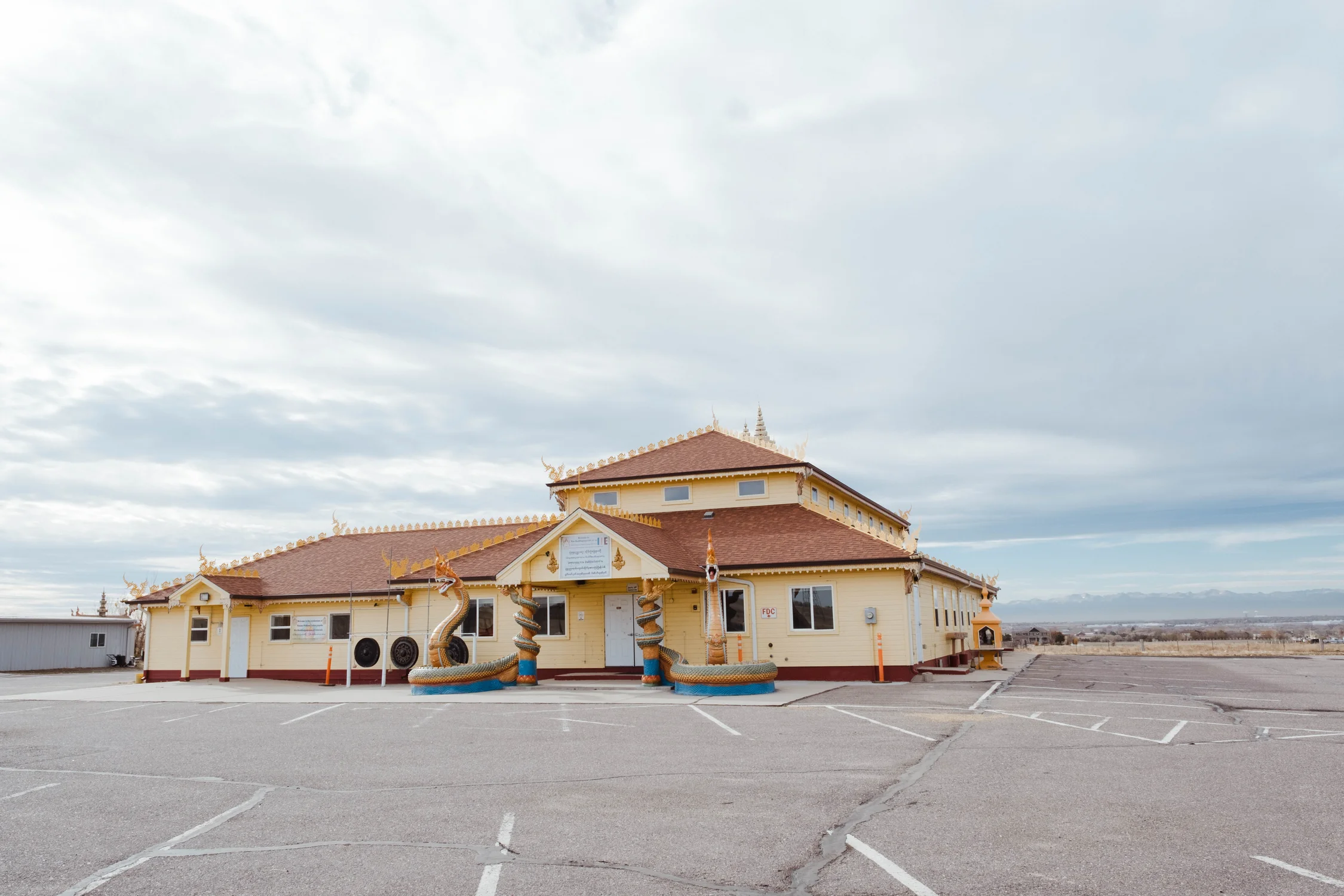 The vihāra, which serves as a space for sermons, spiritual practice, and learning. Photo: Peter Vo, Rocky Mountain PBS