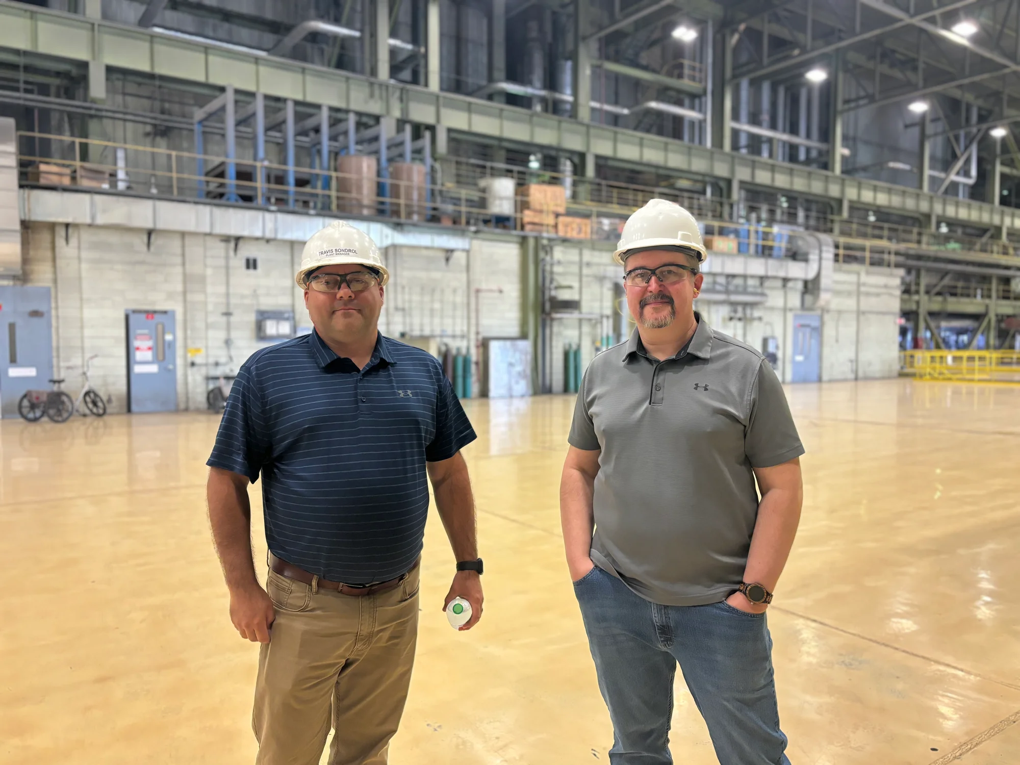 Travis Sonder, right, and Marc Jacobsen, left, stand at the Craig Station. Sonder is the station manager, Jacobsen works in Instructional Technology. Photo: Alec Berg, Rocky Mountain PBS