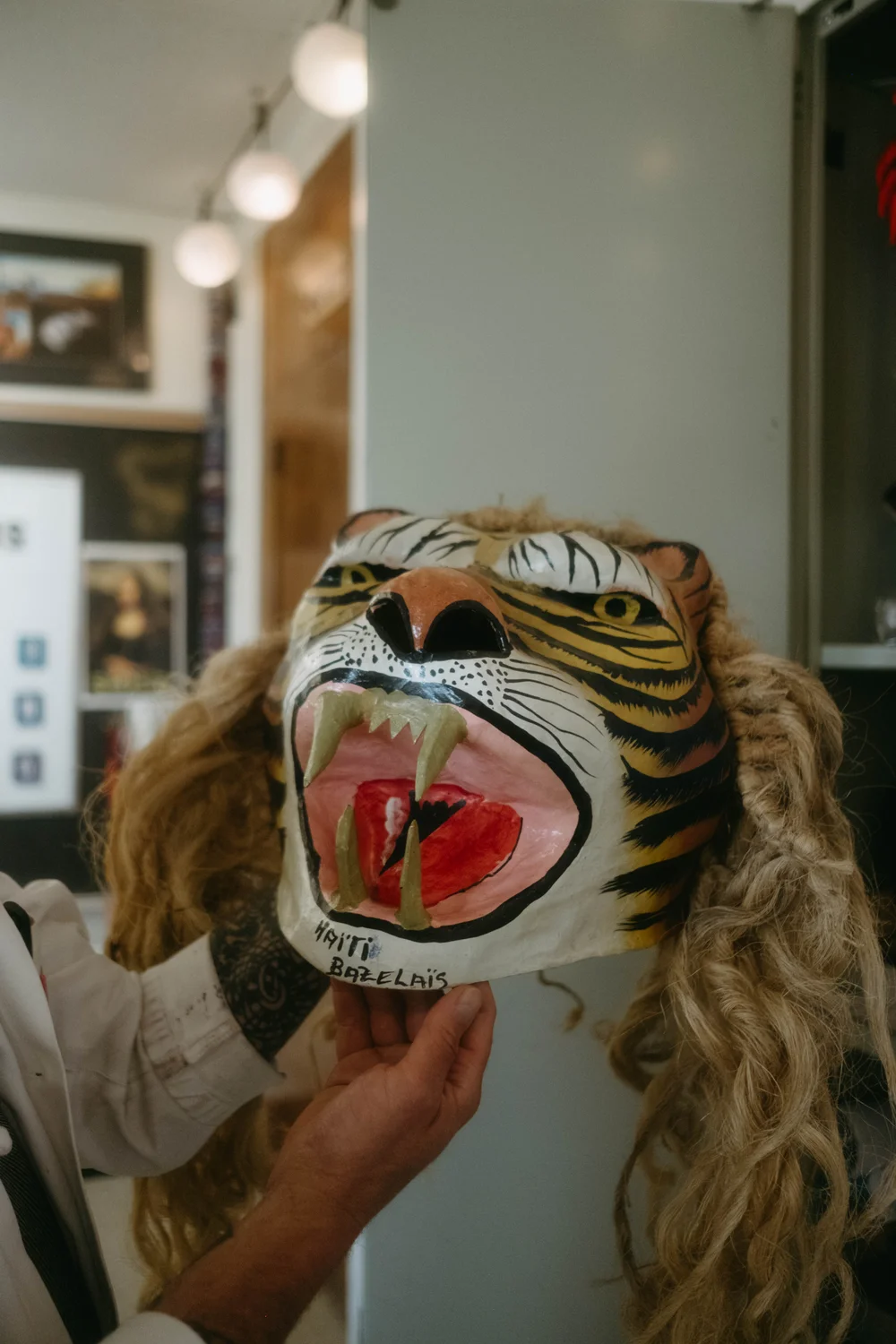 The mask that Quenzer uses for the “Artivore”. Photo: Peter Vo, Rocky Mountain PBS