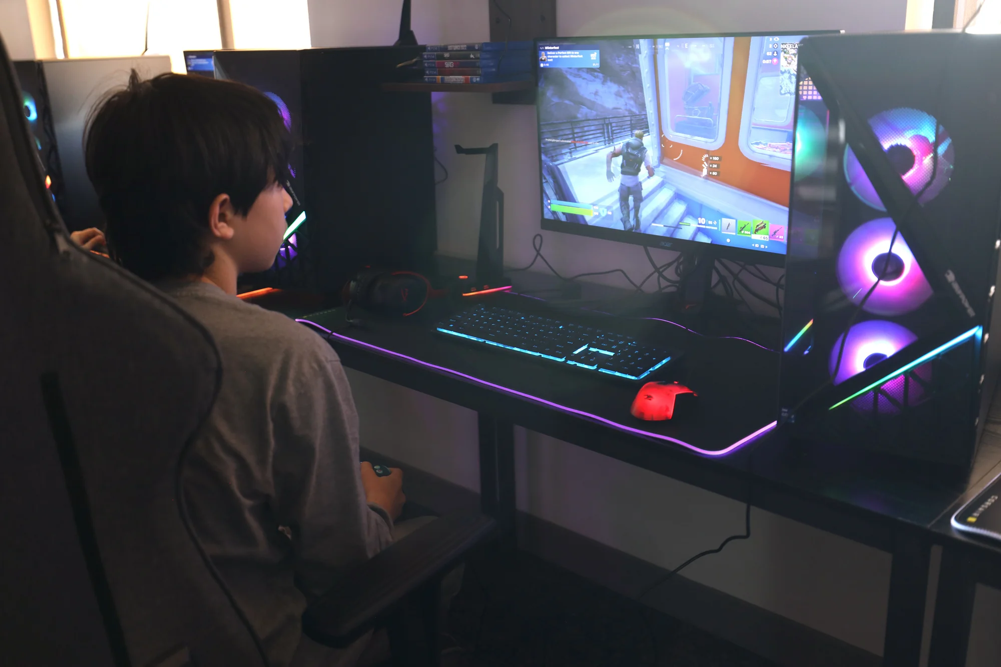 Both hubs feature professional gaming computers, Nintendo Switches, PlayStations, and more. Photo: Sarah Shoen, Rocky Mountain PBS