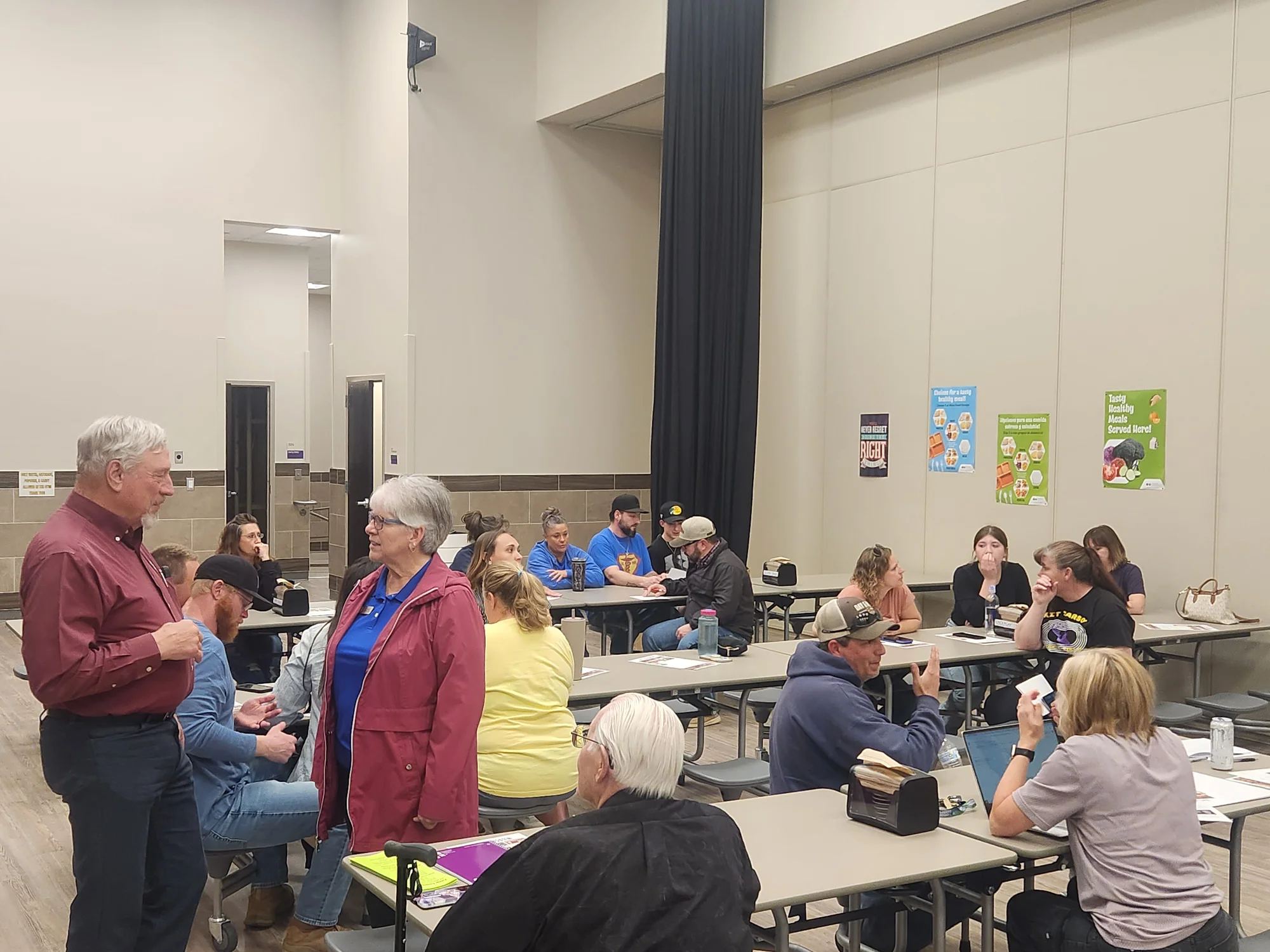 Meeting participants were asked to contribute any information they had on available housing, jobs or development ideas for Kit Carson. Photo courtesy Robert Framel