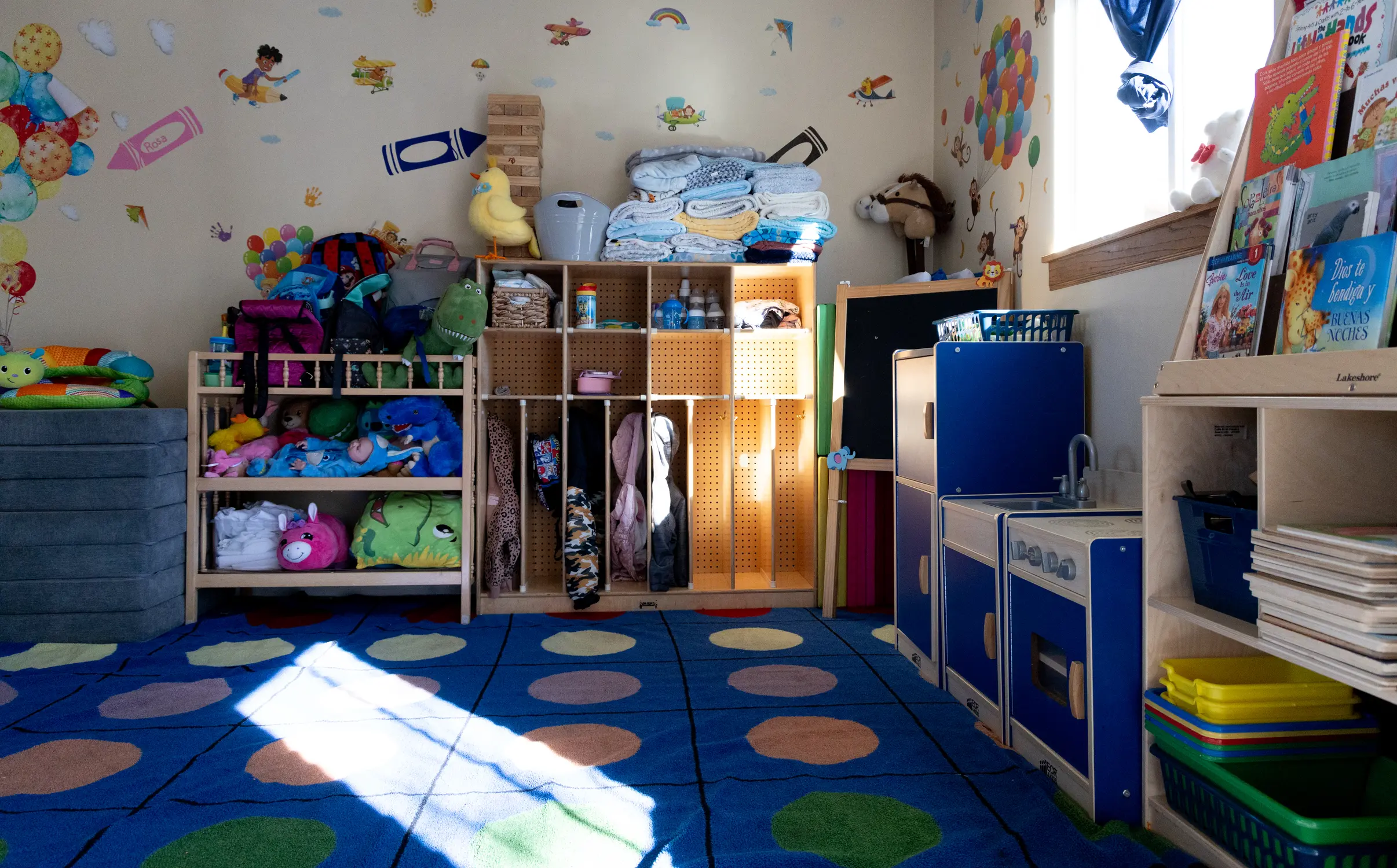 Yesinda Castañeda Romero converted a room in her house into a day care center. Photo: Carly Rose, Rocky Mountain PBS