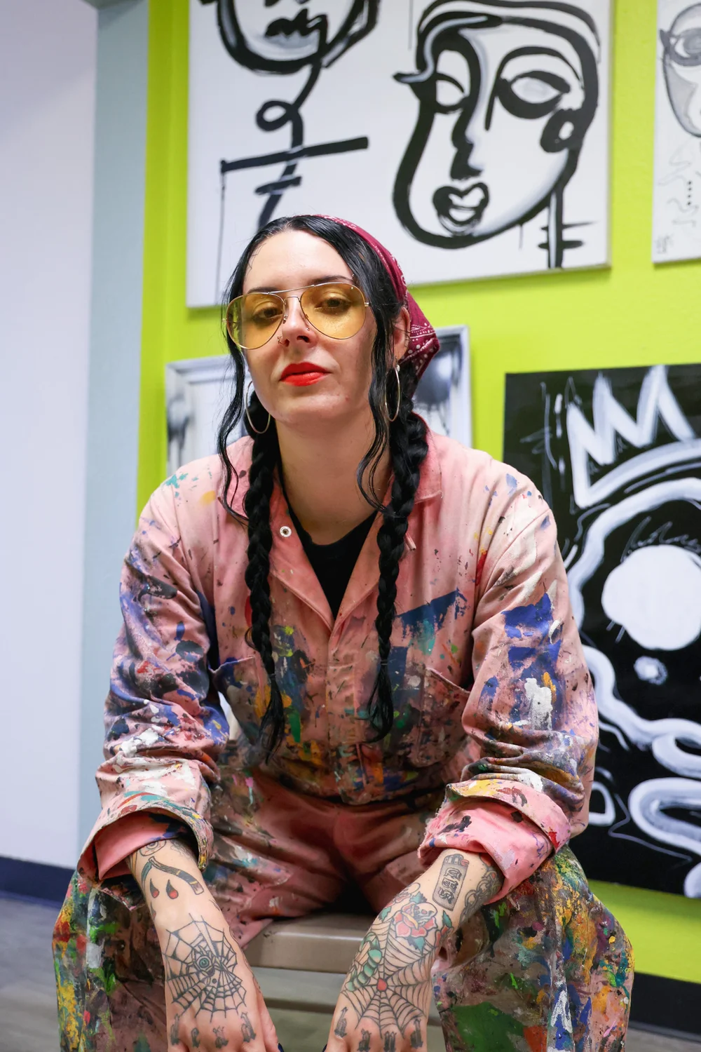 Shannon Palmer poses in her art studio in downtown Pueblo. Photo: Priya Shahi, Rocky Mountain PBS