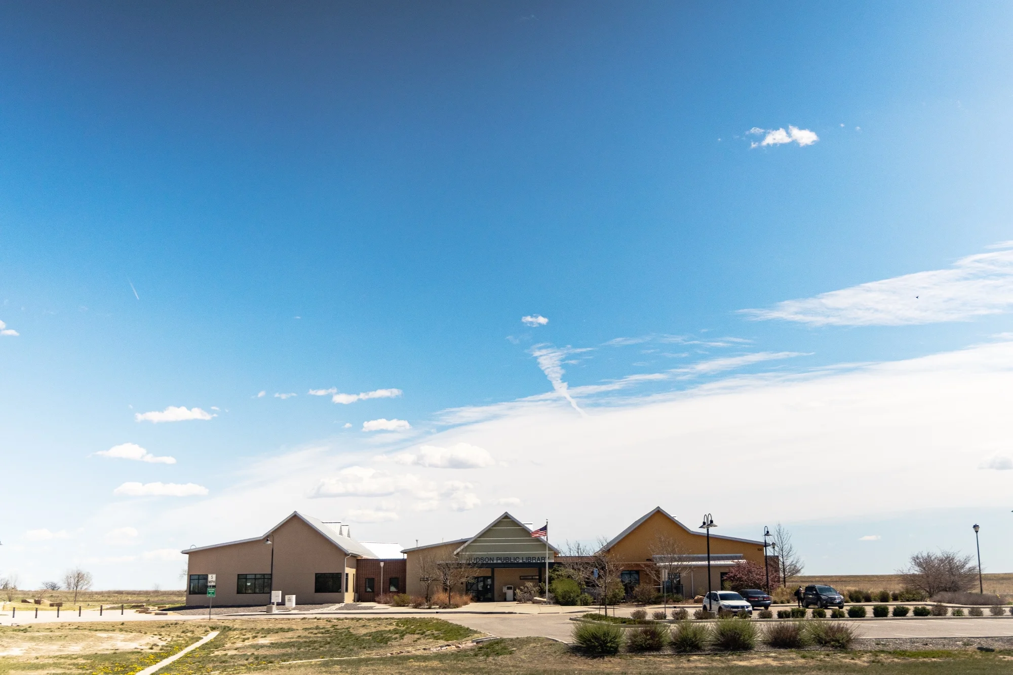 Hudson Public Library is located in the home rule township of Hudson, Colorado, located about 30 minutes northeast of Denver. Photo: Chase McCleary, Rocky Mountain PBS