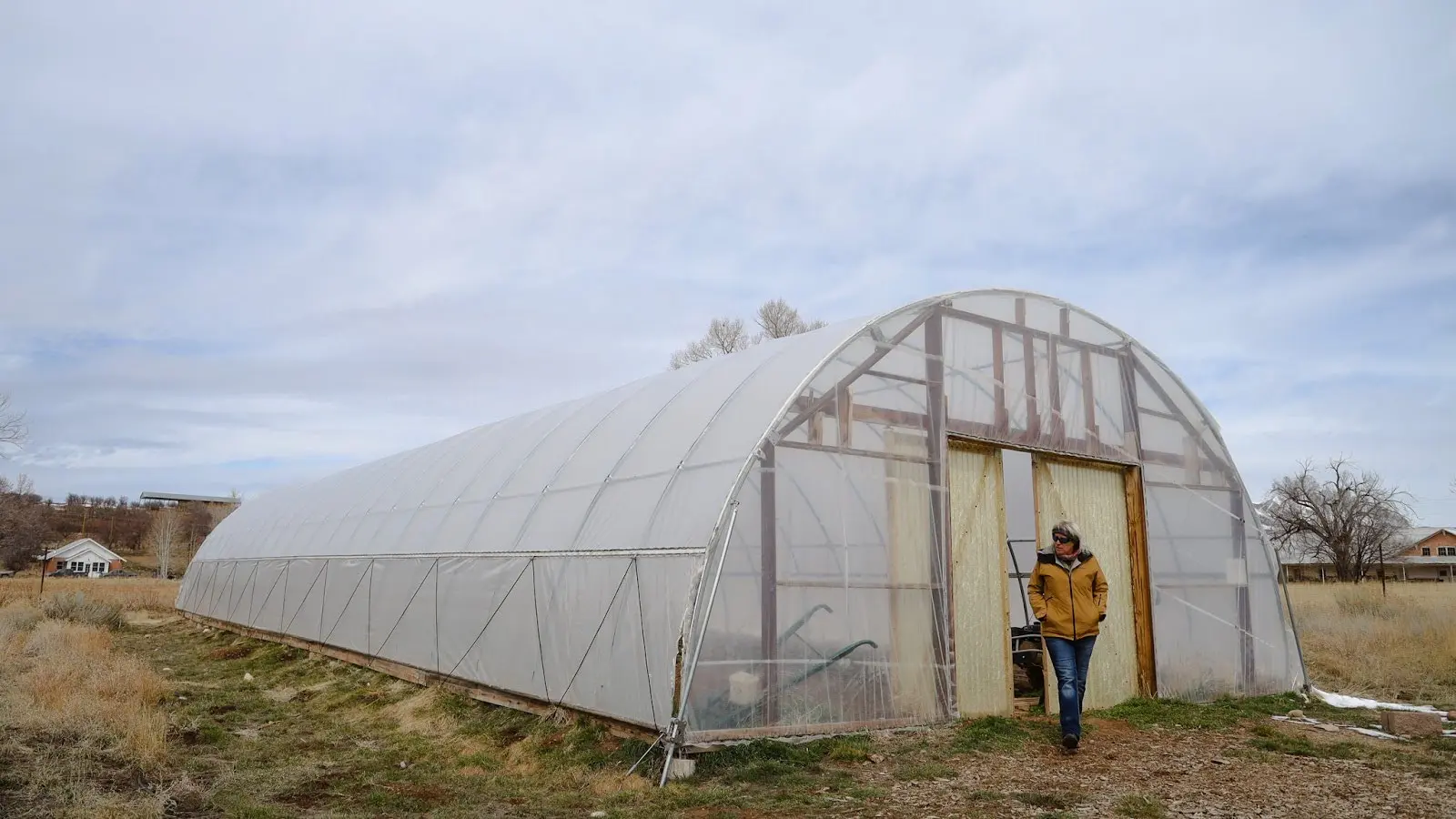 The high tunnel in the education garden.