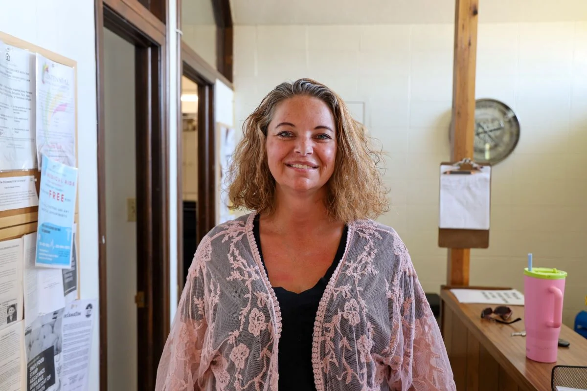 Crystal Lanckriet, a domestic violence survivor from Sterling, leads a support group with other survivors. Photo: Carly Rose, Rocky Mountain PBS