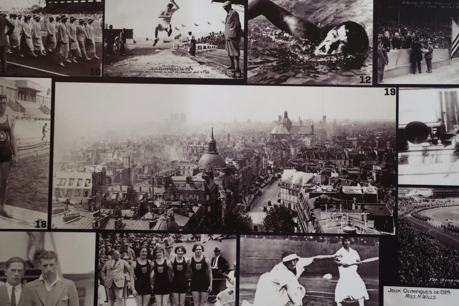 Paris 1924 compared to a graphic depiction of Paris 2024.