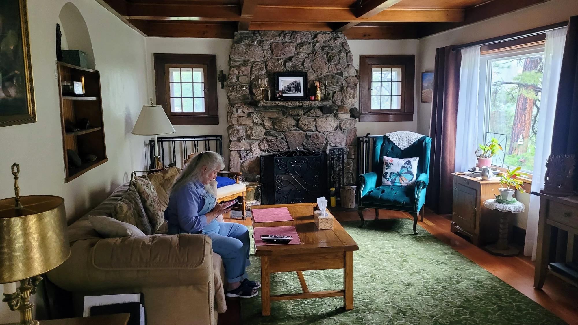 Donna Williams didn't even have time to grab her toothbrush before she evacuated her home when the Alexander Mountain Fire started on July 29th. She is grateful to be back home after firefighters save the house from burning. Photo: Rae Solomon, KUNC