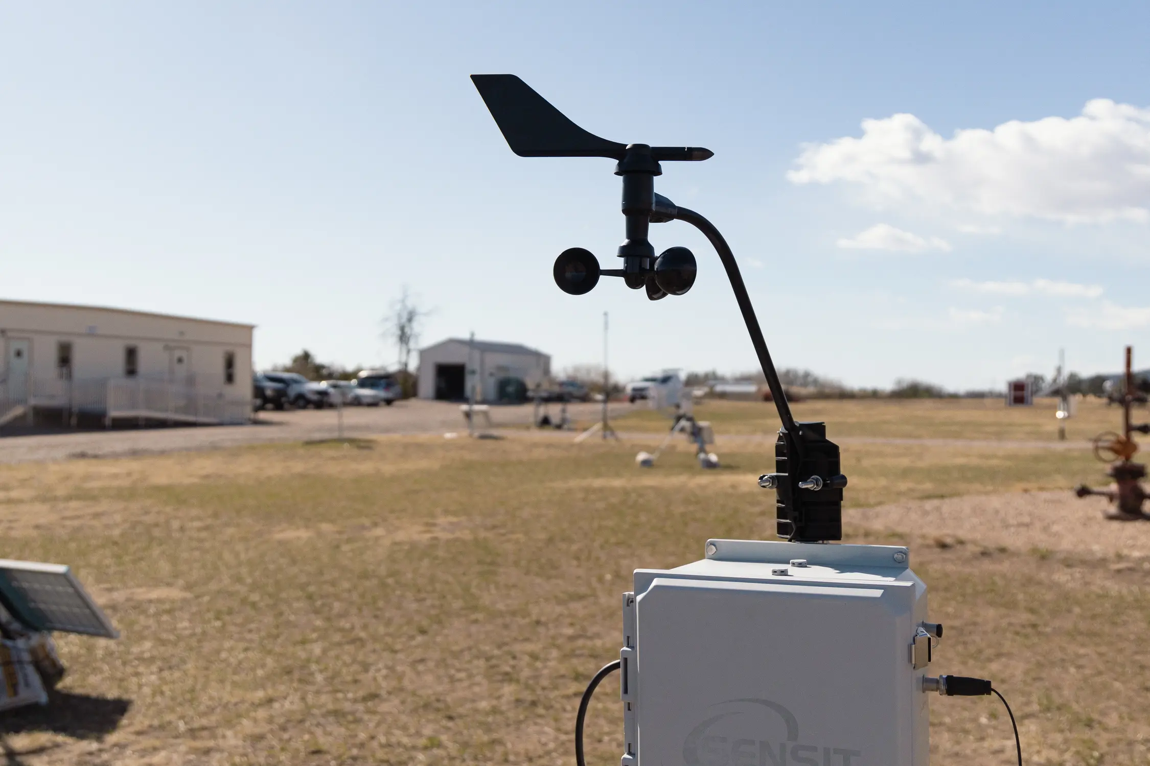 Many of the sensors being tested at METEC rely on wind data to determine the location of methane leaks. Photo: Cormac McCrimmon, Rocky Mountain PBS