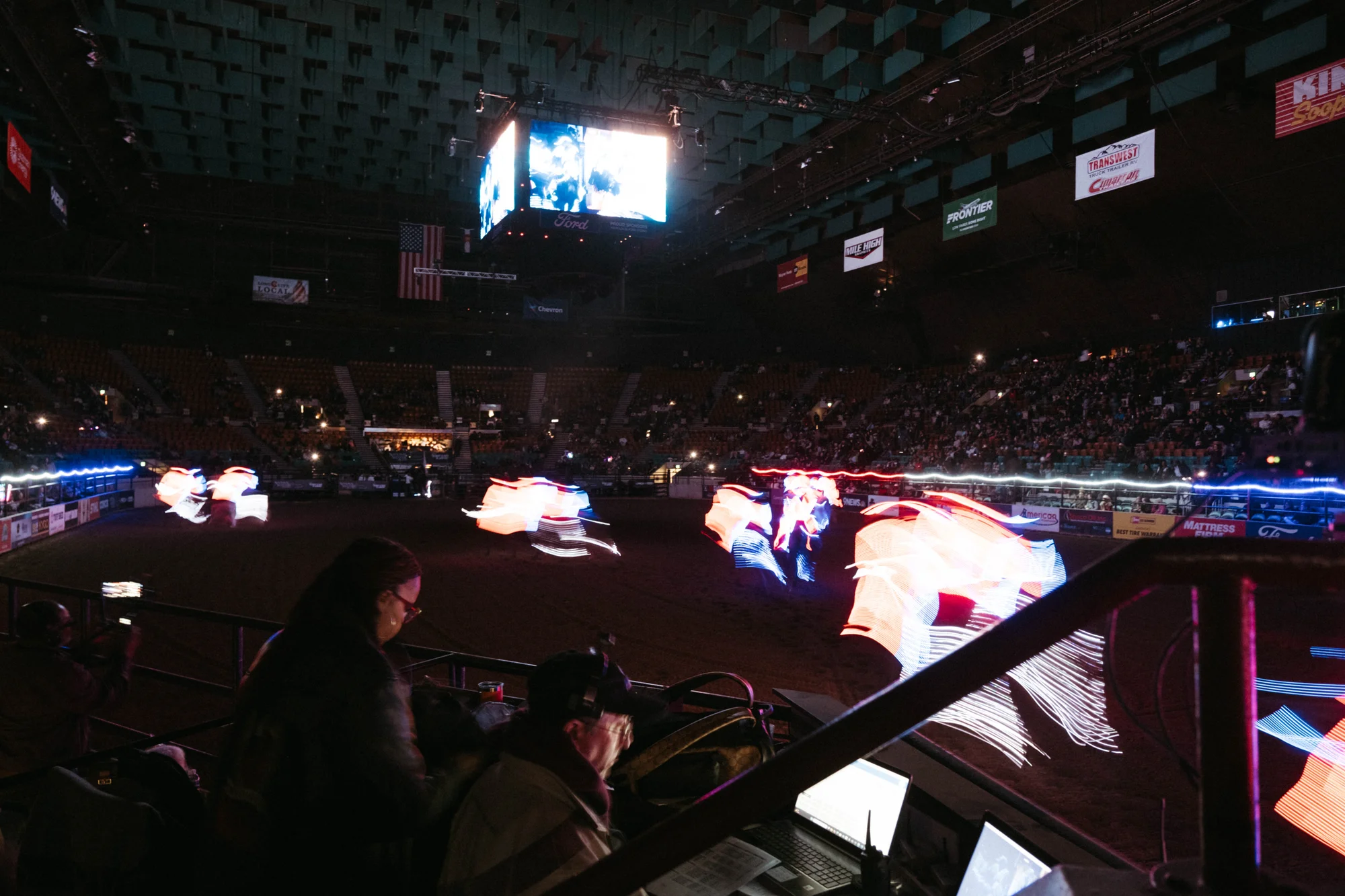  Horses and flags were decorated in neon lights. Photos: Peter Vo, Rocky Mountain PBS