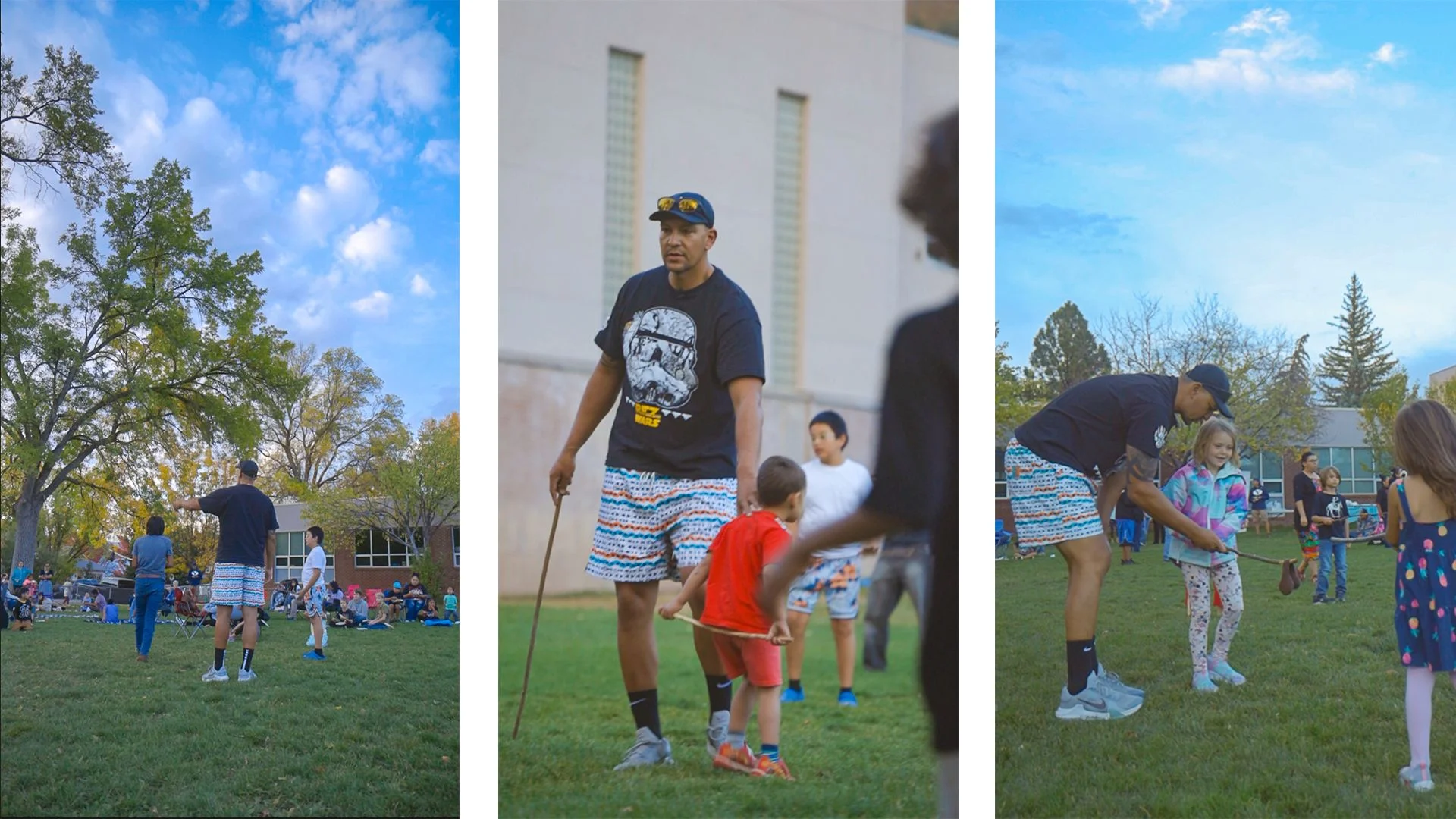 Orlando Griego giving instructions on how to play Double Ball. Photo: Ziyi Xu, Rocky Mountain PBS