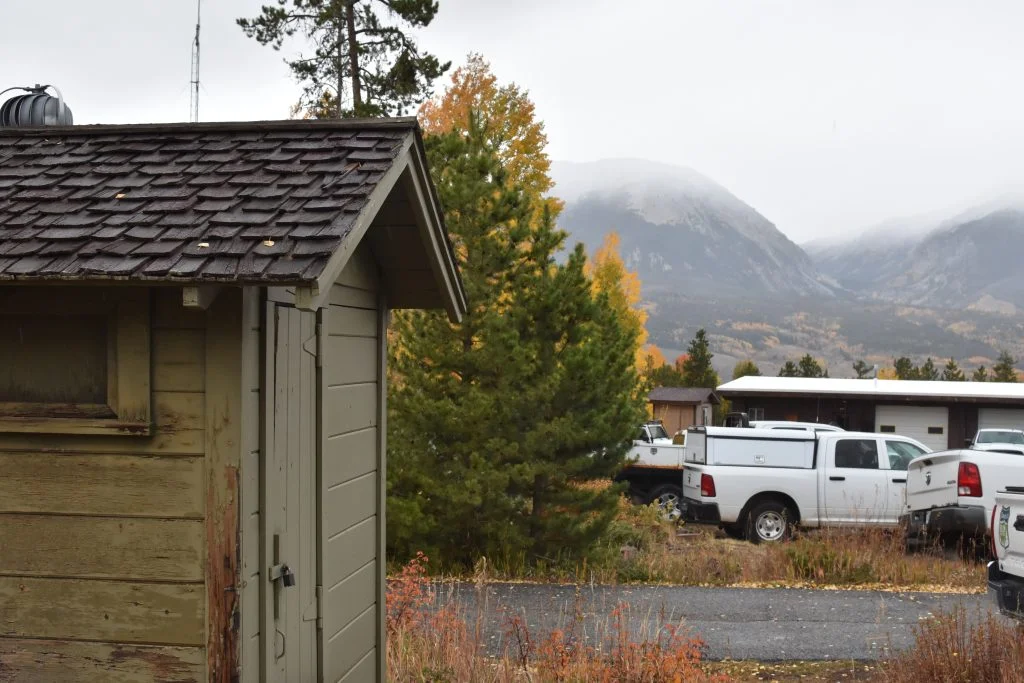 The Dillon Work Center is pictured in Summit County on Oct. 2, 2023. After finalizing a lease with the White River National Forest, Summit County officials plan to build 162 units of workforce housing on the site, which had been home to aging Forest Service facilities. Photo: Robert Tann, Summit Daily News archive