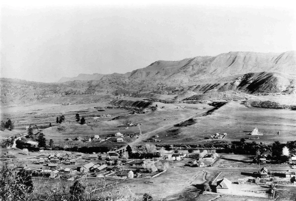 A photo of Animas City taken in 1897 by Whitman Cross, a member of the USGS Survey team. Photo courtesy of the Animas Museum