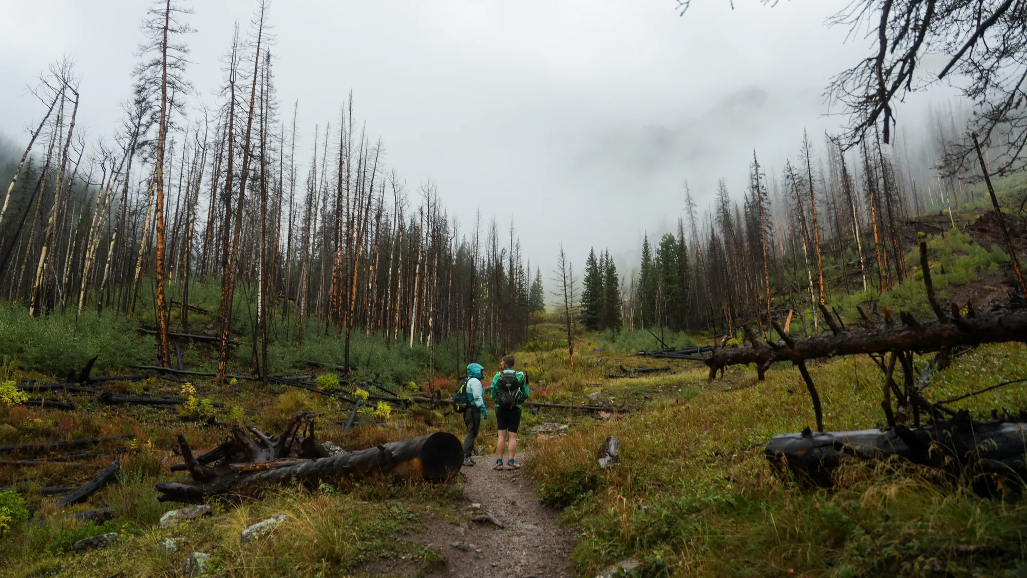 Perez and Brown on Ice Lake Trail. Photo: Ziyi Xu, Rocky Mountain PBS
