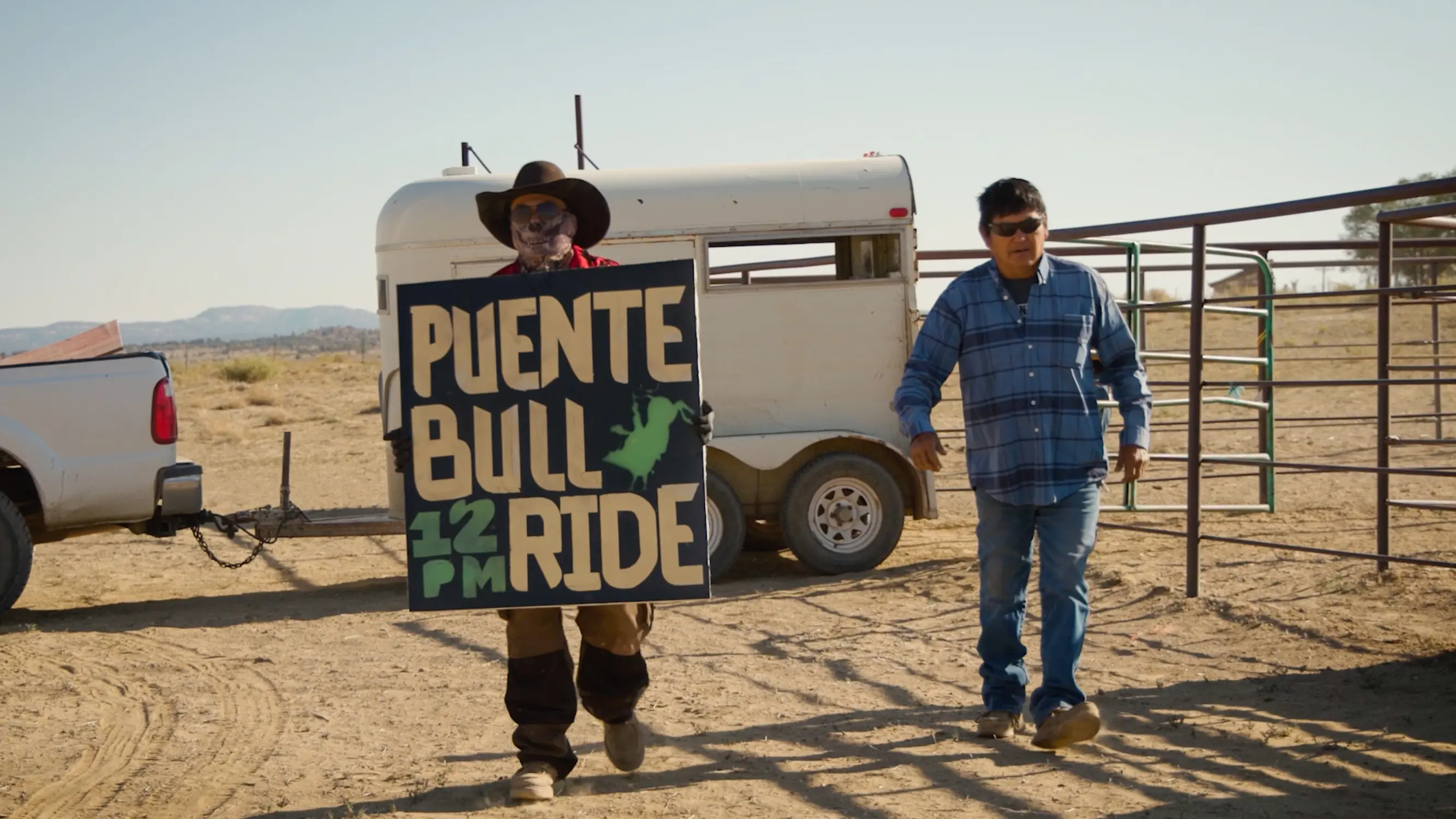 The hand-painted rodeo poster. Photo: Ziyi Xu, Rocky Mountain PBS