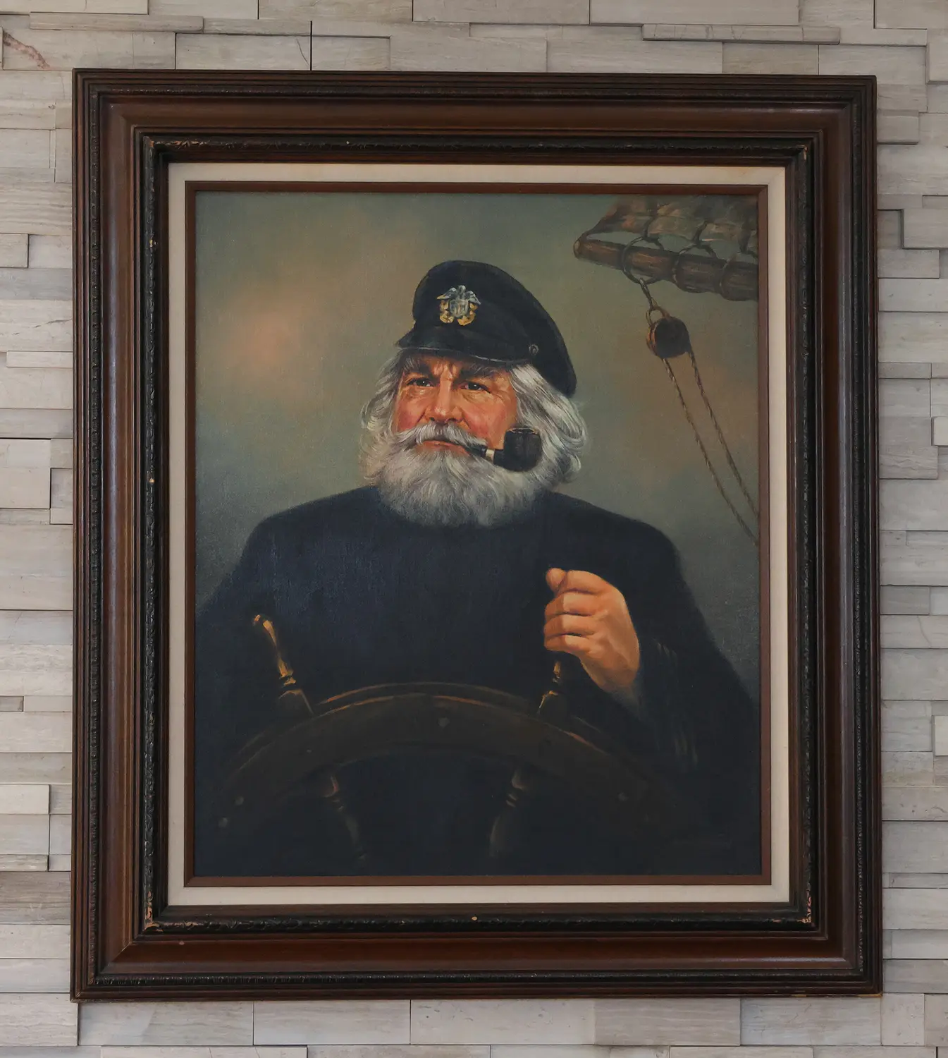 Walters' captain painting, which hagns above her fireplace, is one of her favorite items in her home. Photo: Kyle Cooke, Rocky Mountain PBS