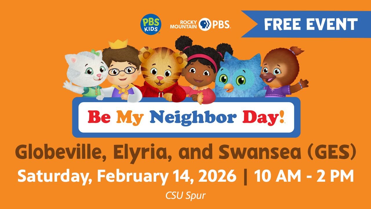 A poster for Be My Neighbor Day Globeville and Elyria-Swansea event