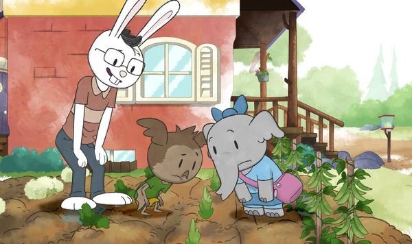 Elinor Wonders Why in the garden