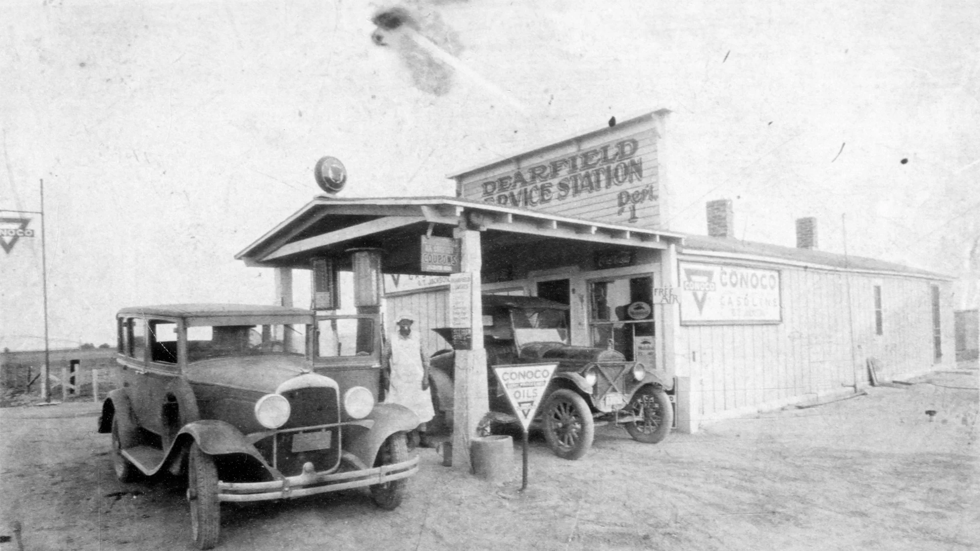 In just a matter of a few years, Dearfield had built out infrastructure including this service station. 