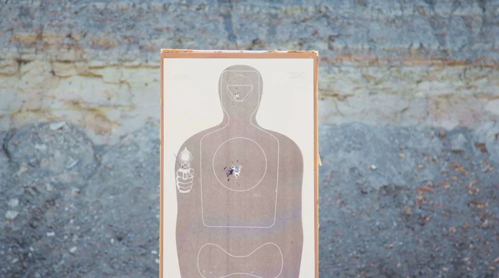 The qualification tests require students to hit targets on the body and head.