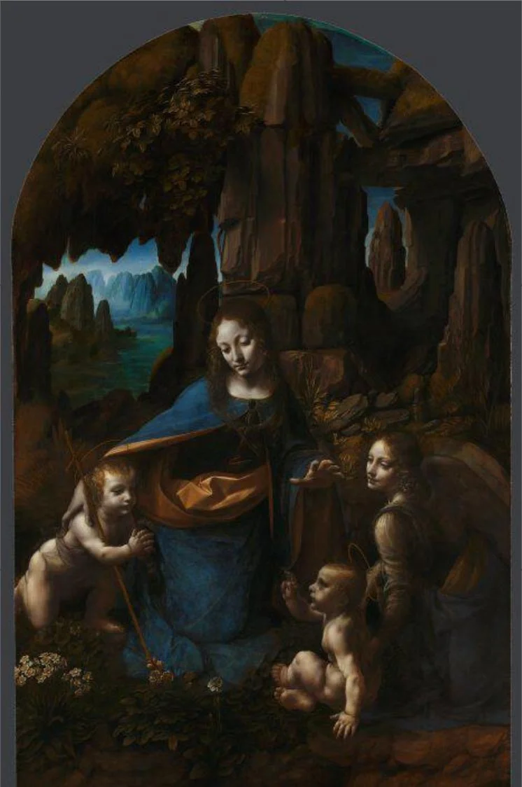 The Virgin of the Rocks by Leonardo da Vinci (1506-1508), which resides at the National Gallery of London.