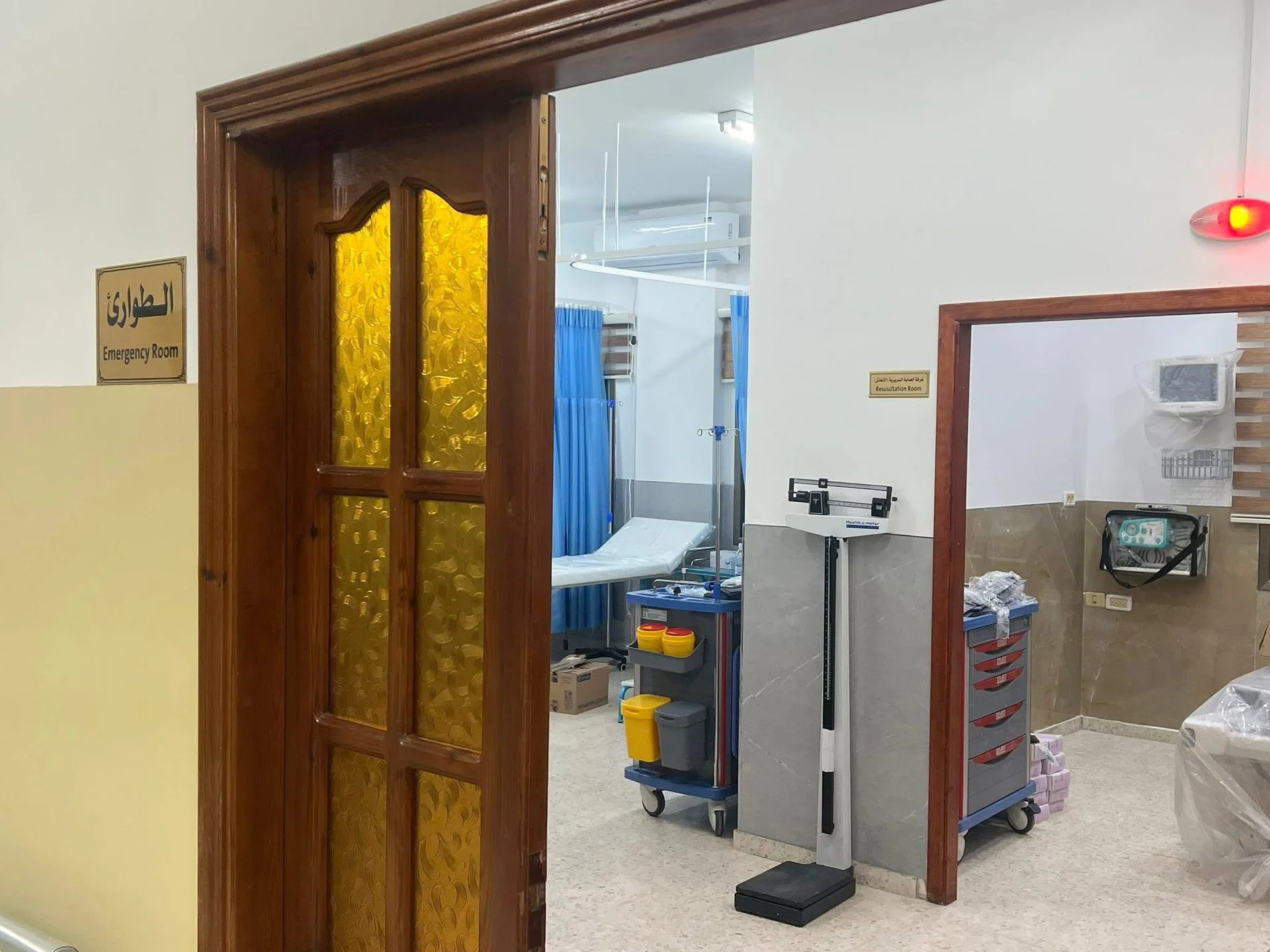 The newly furnished emergency room at the Askar Boulder Medical Center. The center will include a dental clinic, eye clinic and a pharmacy and will open in mid October.