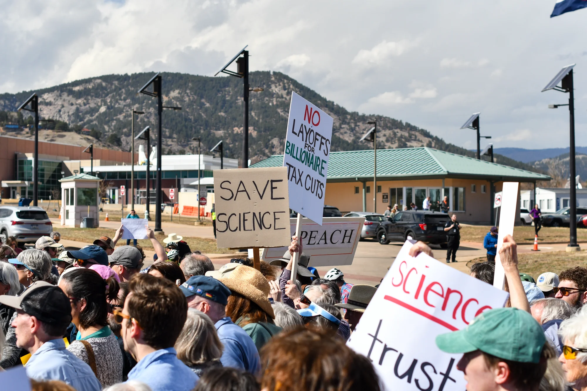 Hundreds of people showed up to Monday's protest in Boulder. Photo: Cormac McCrimmon, Rocky Mountain PBS