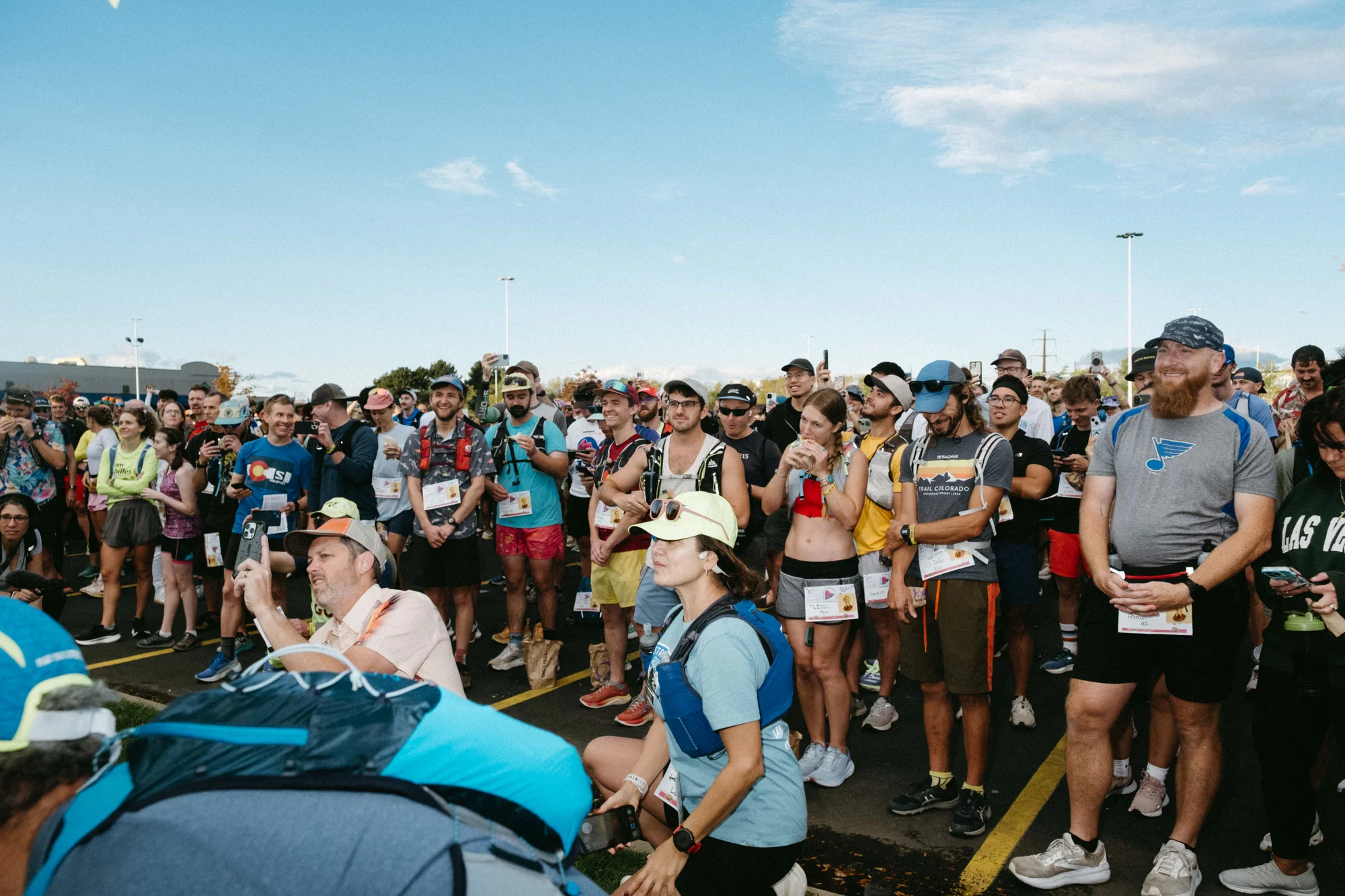 Runners listen to the "Taco Bell International Anthem." Photo: Peter Vo, Rocky Mountain PBS