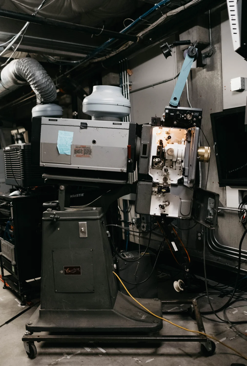 An old Century film projector used at the Sie FilmCenter. Photo: Peter Vo, Rocky Mountain PBS