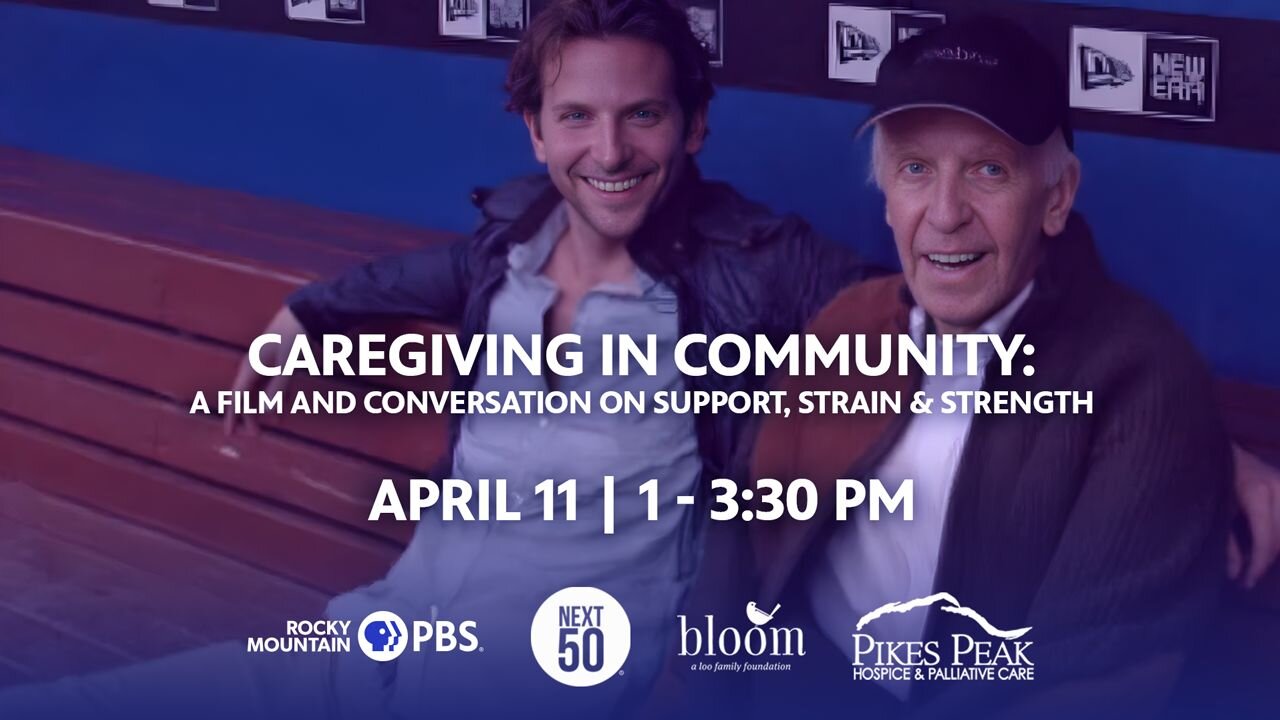 A poster for Caregiving in Community: A Film and Conversation on Support, Strain & Strength event