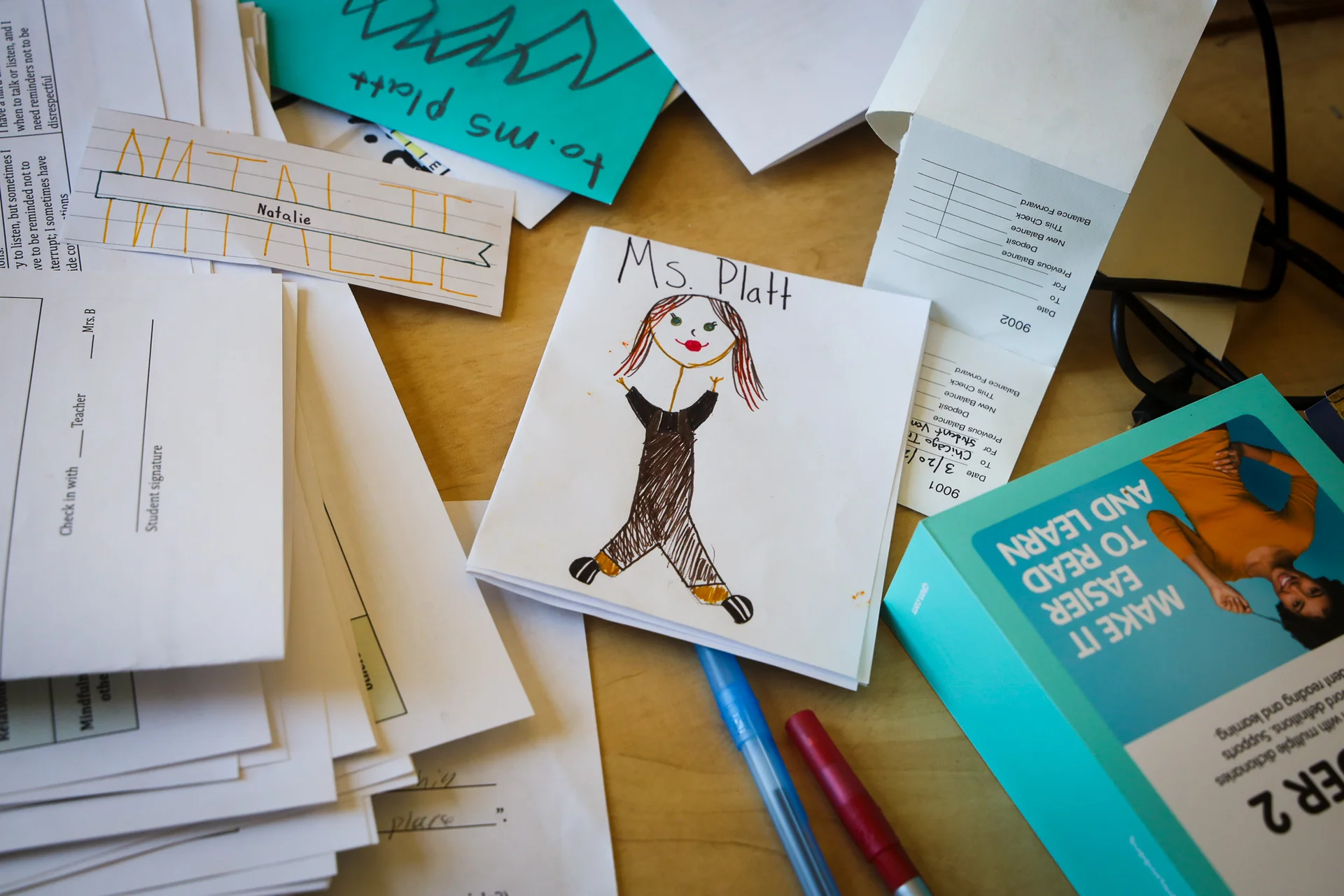 Student artwork of Ms. Platt. Photo: Ziyi Xu, Rocky Mountain PBS