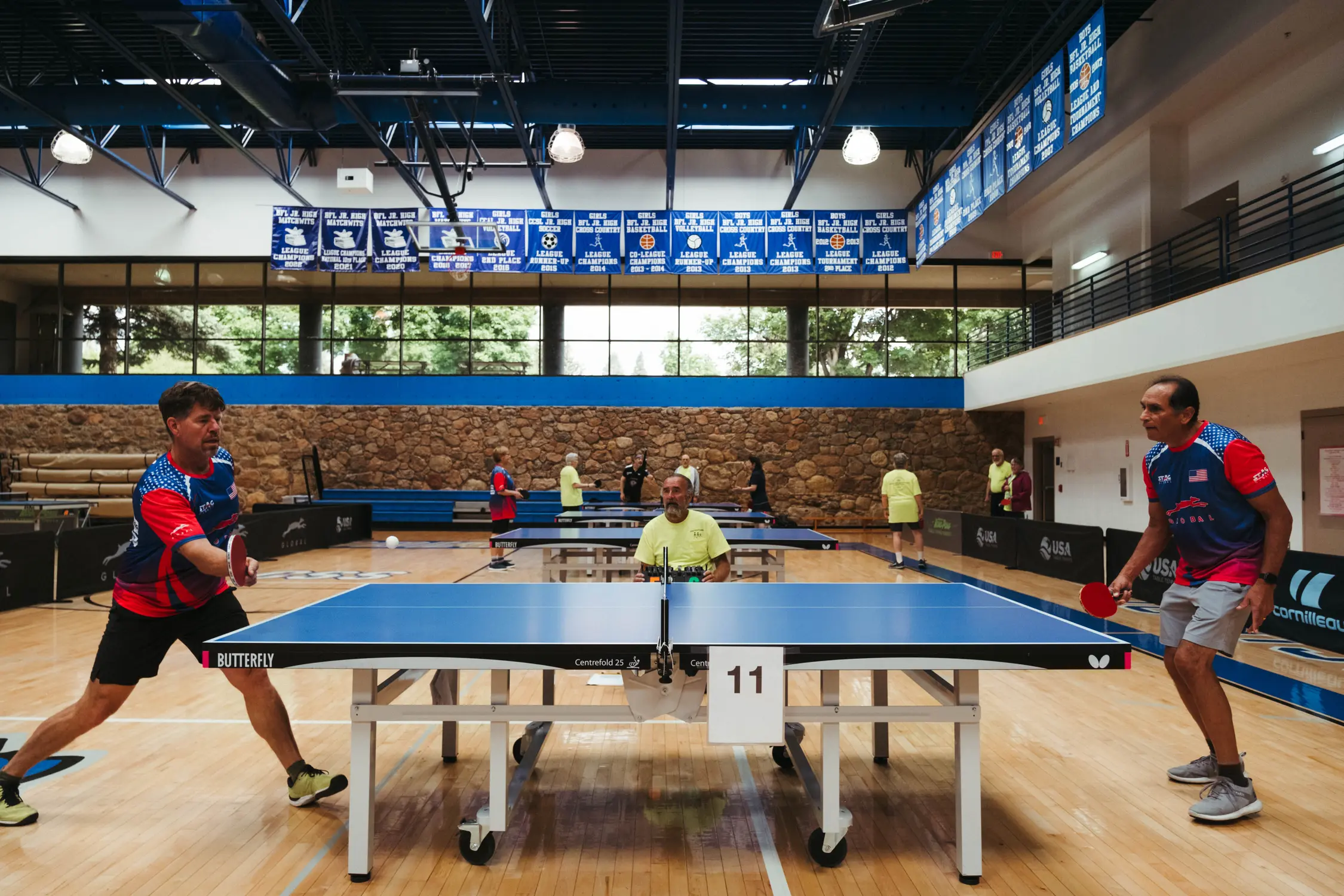 The table tennis tournament was one of 17 sports included in the Colorado Senior Games this year. Photo: Peter Vo, Rocky Mountain PBS