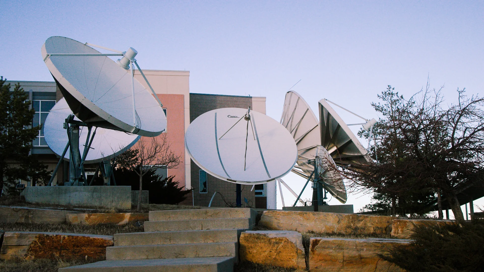 Satellite dishes receive weather information researchers at the Cooperative Institute for Research in the Atmosphere in Fort Collins use to create weather forecasts and maps. Photo: Cormac McCrimmon, Rocky Mountain PBS