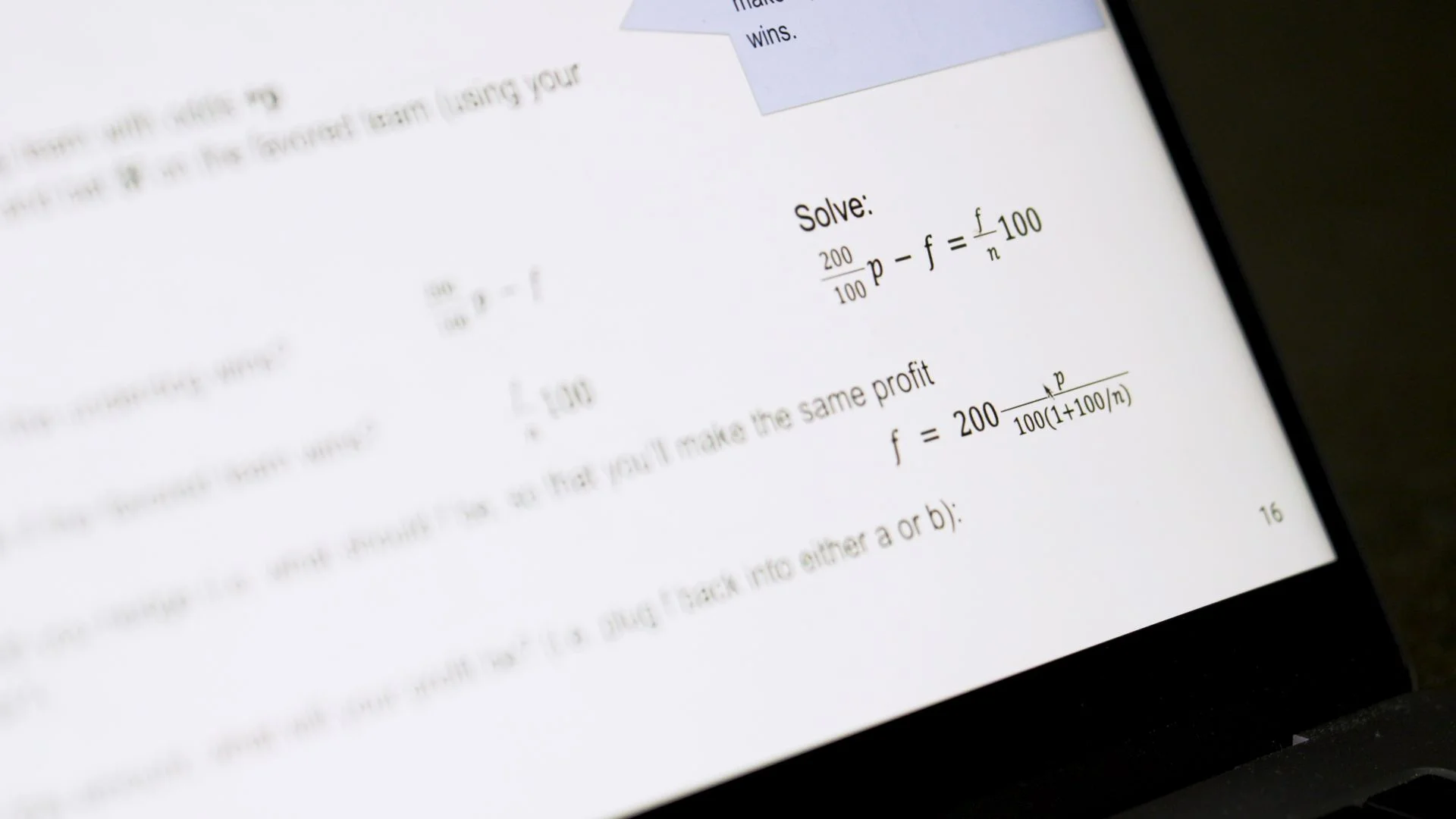 Oscamou’s formula (pictured right) is similar to those used by current sites that help calculate mathematically advantageous bets. Photo: Chase McCleary, Rocky Mountain PBS